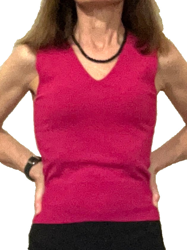 Y2K Ann Taylor Lightweight 2-Piece Sweater + V-Neck Tank Top Set Rose Sz XSP EUC