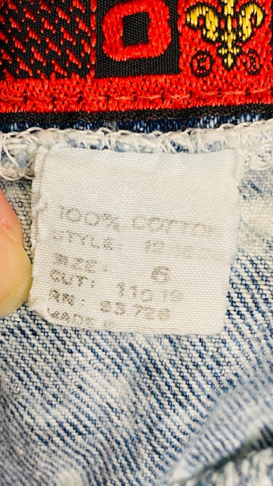 Vintage 1980s acid washed denim skirt, blue jean white mini high waist XS