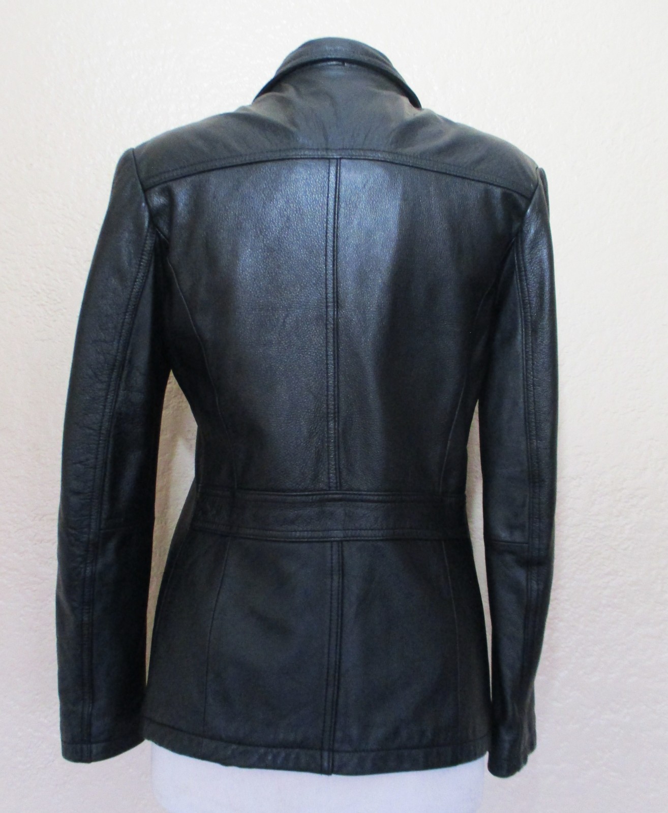 VINTAGE MAXIMA WILSONS LEATHER JACKET S WOMEN BLACK LEATHER