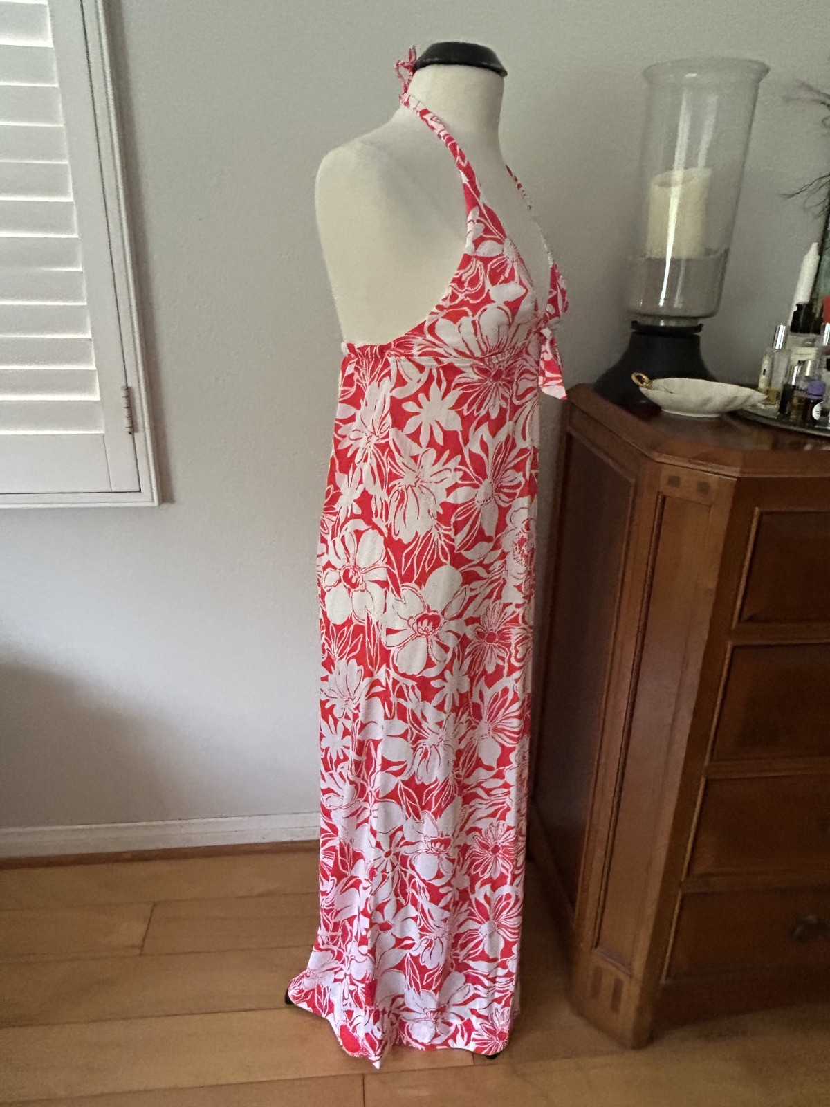 VINTAGE KAHALA HAWAIIAN MAXI HALTER DRESS 70’S-80’S SIZE SMALL