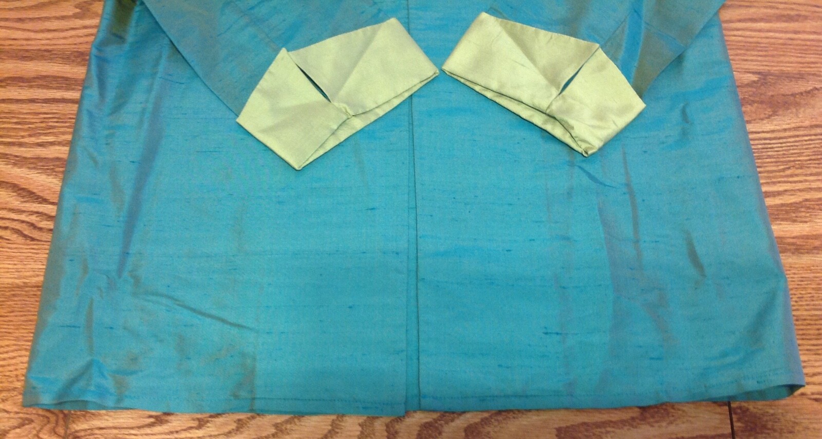 Nieman Marcus Exclusive VTG Womens Silk Shirt Blazer Jacket Blue Green Small