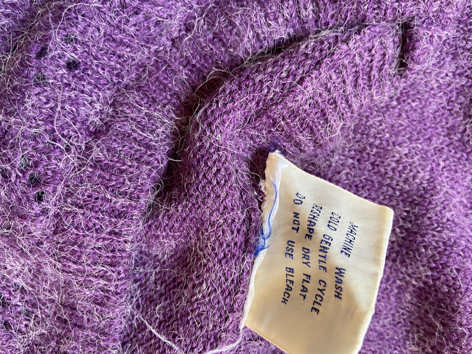 Vintage 70’s Joni Blair Dress Purple Knit Sweater Dress Medium