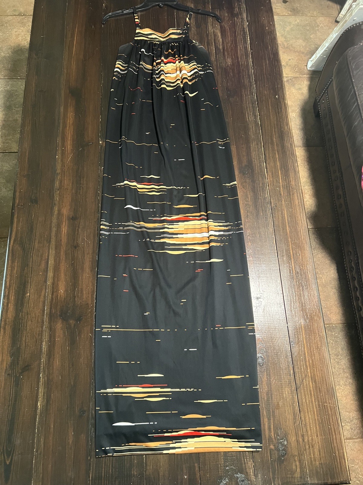 Vintage Liberty House Hawaii Maxi Dress Size 9 Frim the 70’S Black