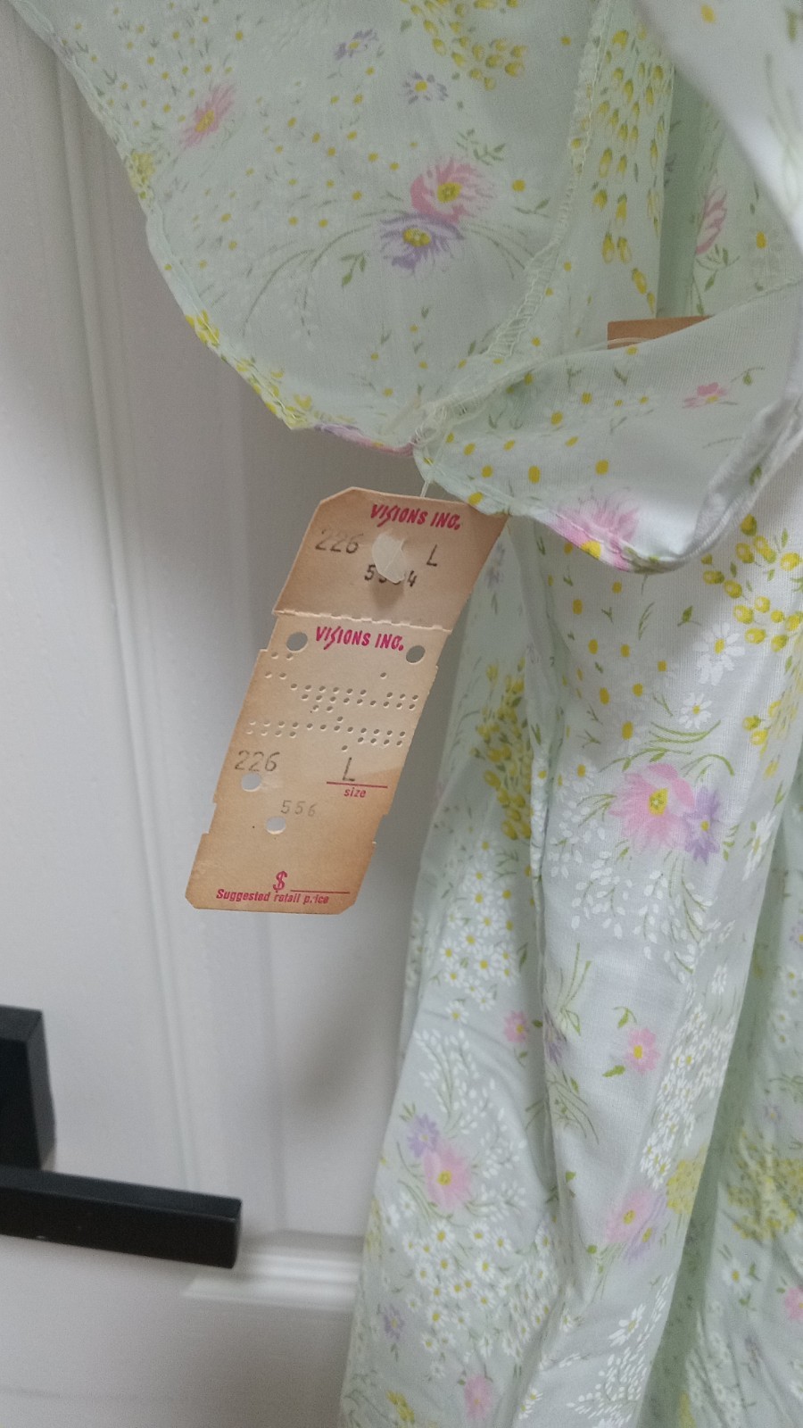 Vintage Cotton Nightgown Floral Cottagecore Myers Dept Store Nos Tags L – XL