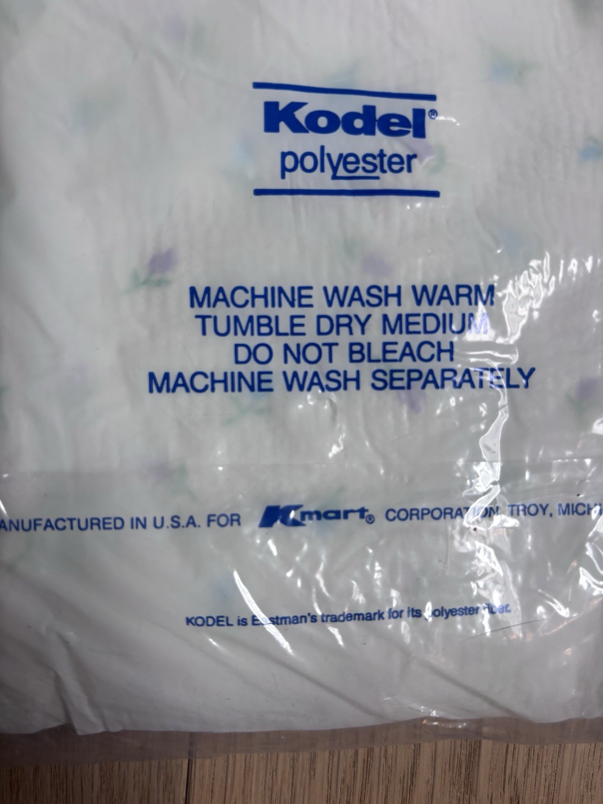 Women’s Kmart Thermal Long Sleeve Raschel Type XL Kodel Polyester Floral Vintage