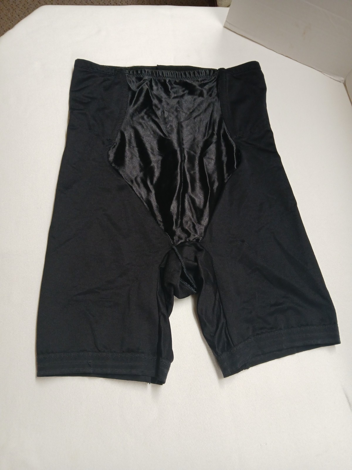 WAIST ELIMINATOR BY SMOOTHIE Shorts Girdle Shaper Thigh Slimmer Black Vtg large