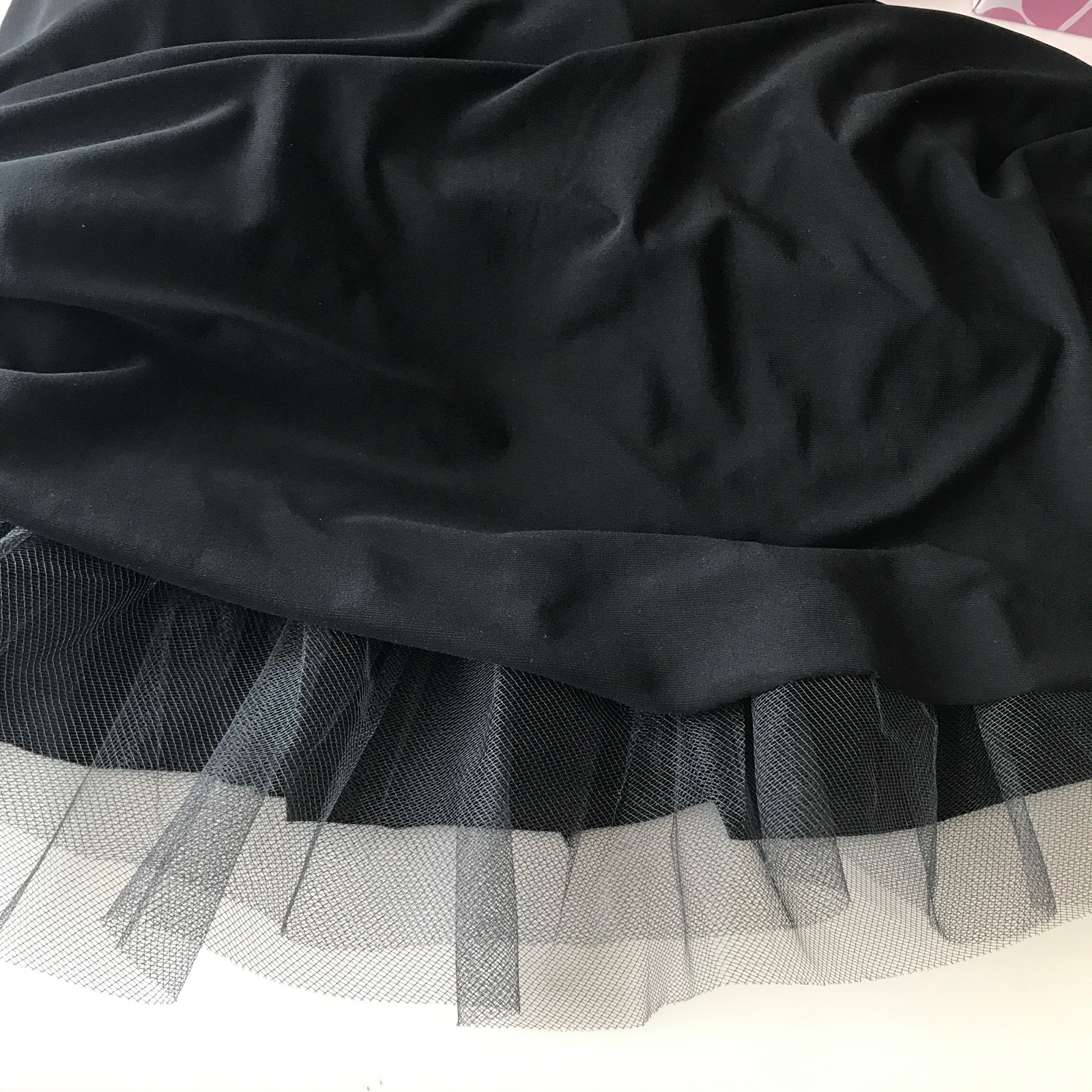 Vtg 90s Y2K B Darlin Black Midi Dress Sz 3/4 Strappy Empire Waist Tulle Party