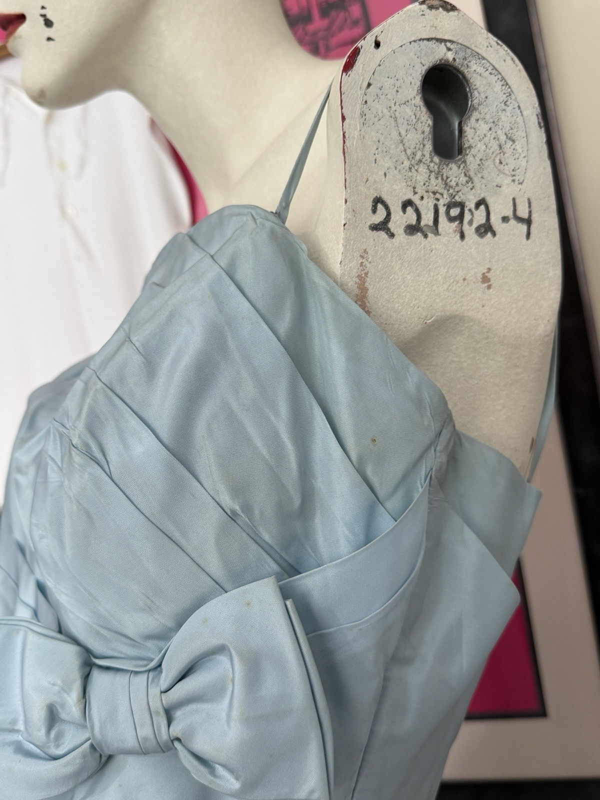 vintage 1950s gown baby blue taffeta bridesmaid prom small xs prom dress bridal