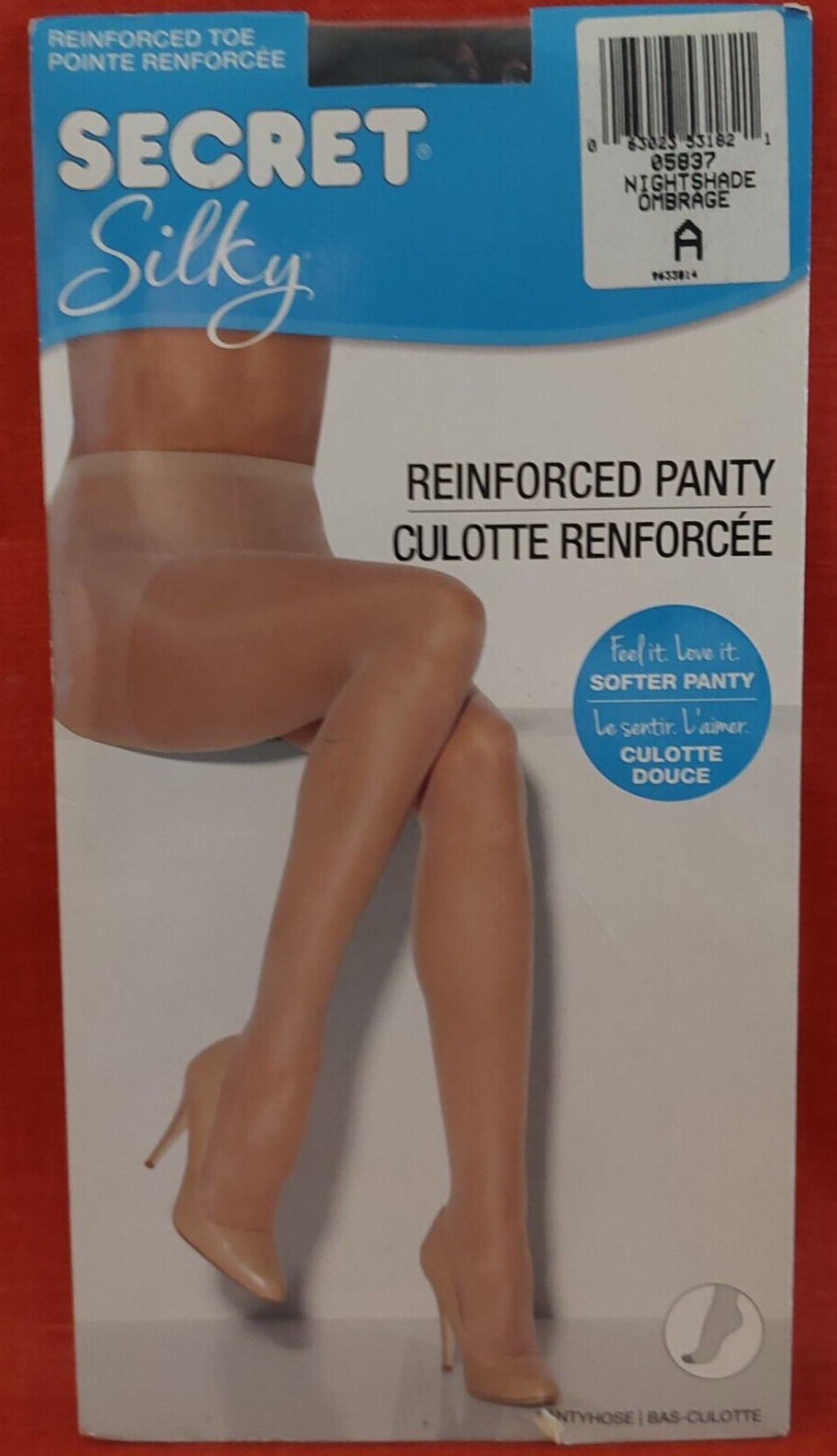 Vintage Pantyhose Secret Reinforced Panty Silky Color Nightshade Size A BAMA1