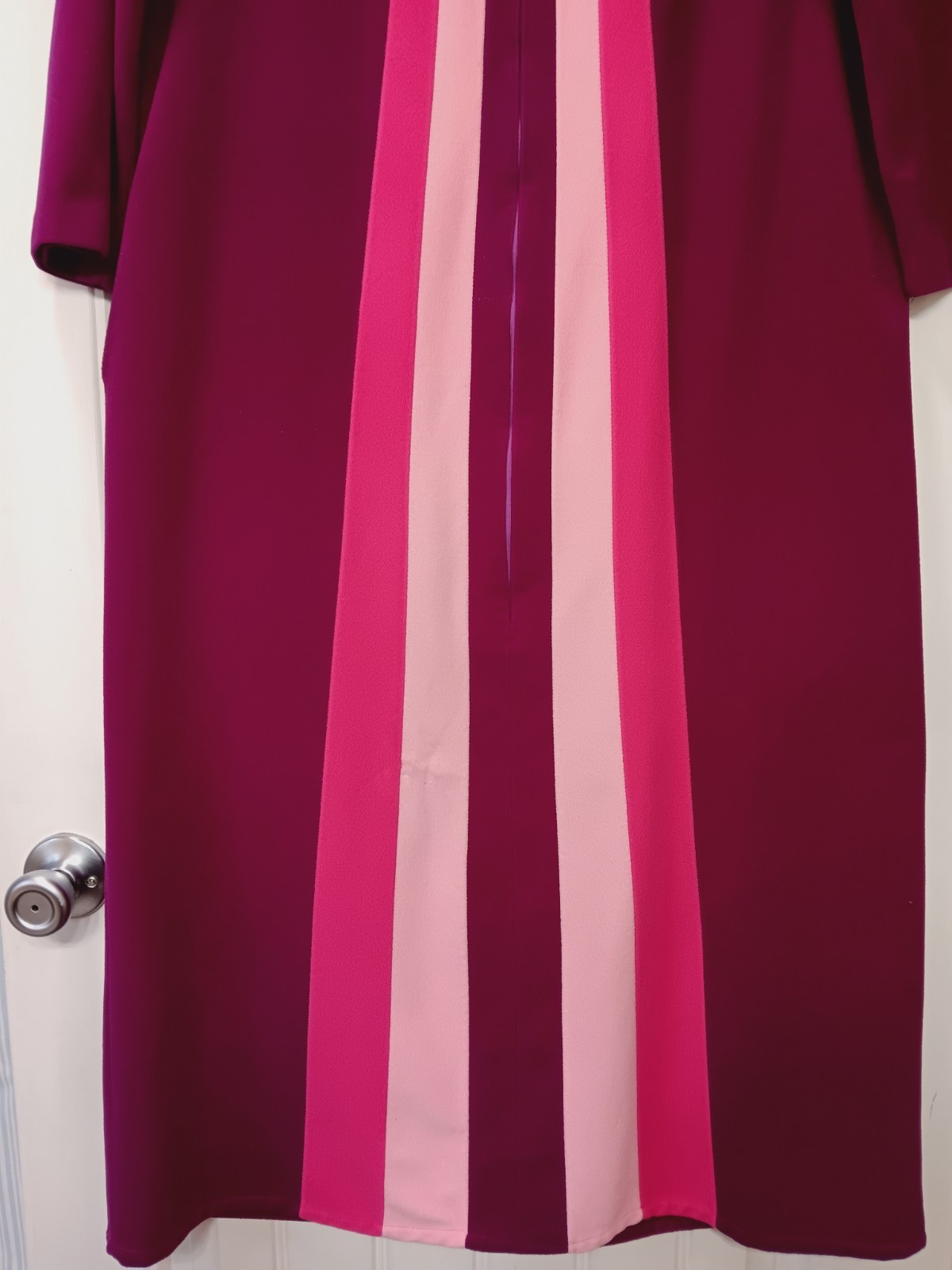 Vtg 70s JC Penney Velour Front Zip Robe 14 Fits L Purple Majenta Pink