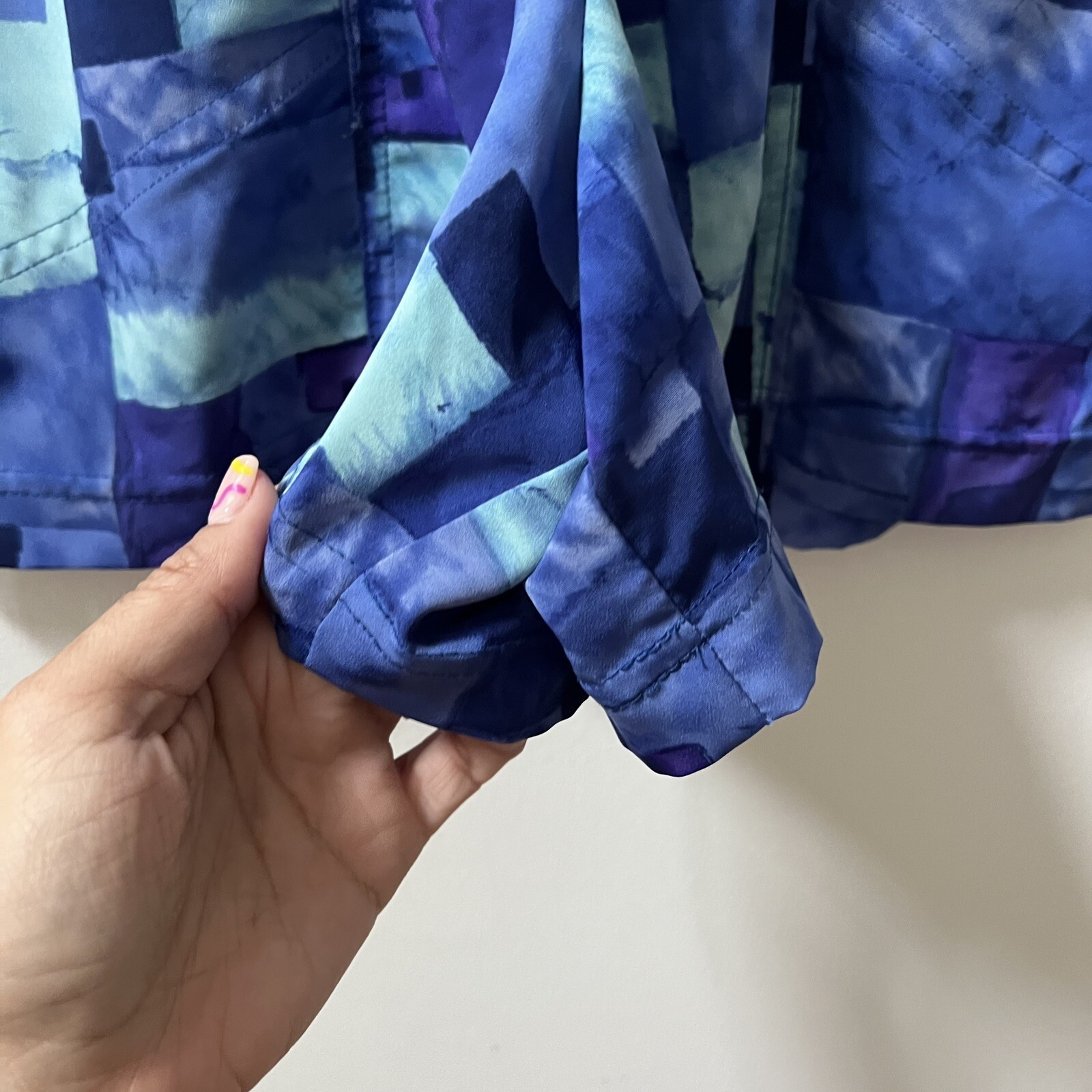 Vintage 90s Lily’s Of Beverly Hills Shorts Women’s S Tennis Blue Geometric Run