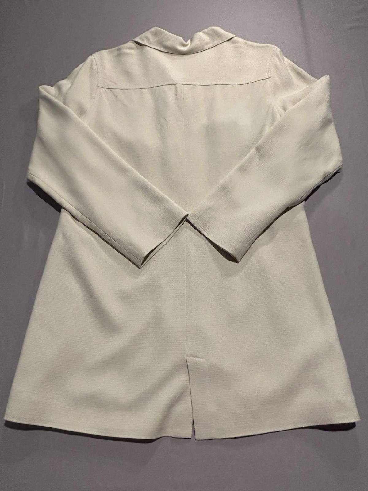 Tommy Bahama Vintage 100% Silk Blazer Jacket Ivory Cream Longline Women’s Sz S