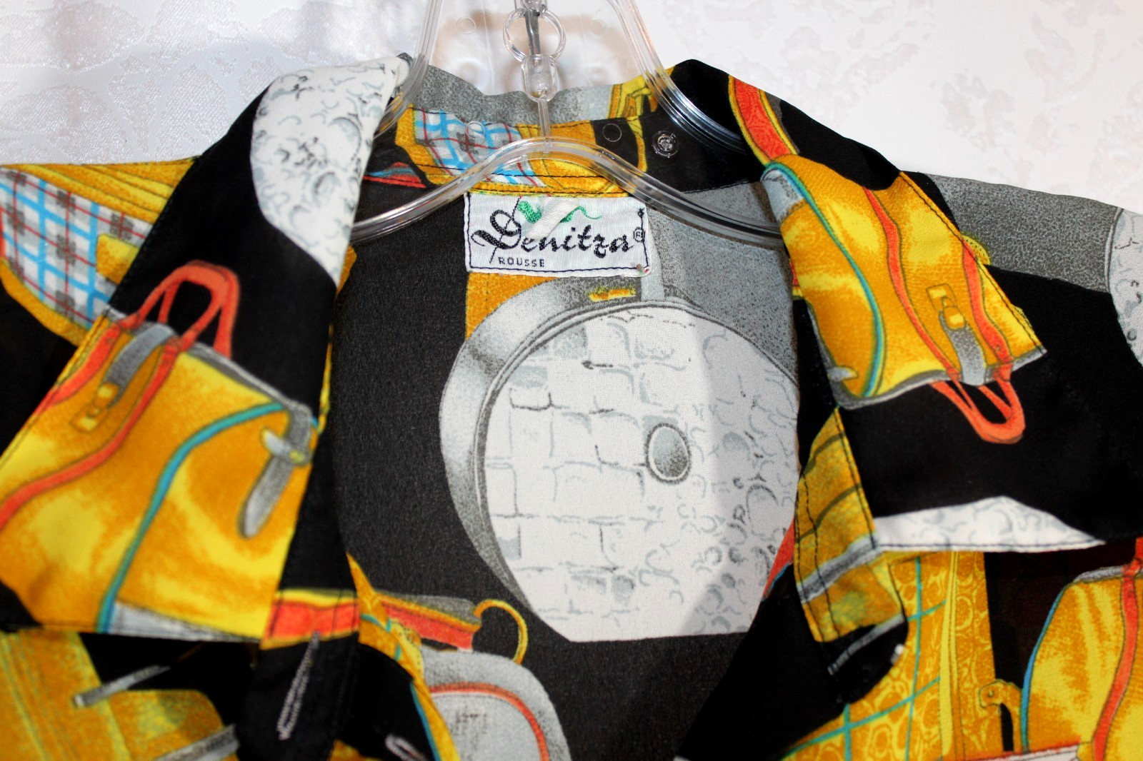 Vintage Denitza Rousse Silk Top Womens Fits Size XL (Italian Size 48) Excellent
