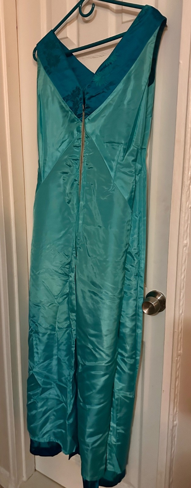 Vintage Chrysanthemum Brocade Gown