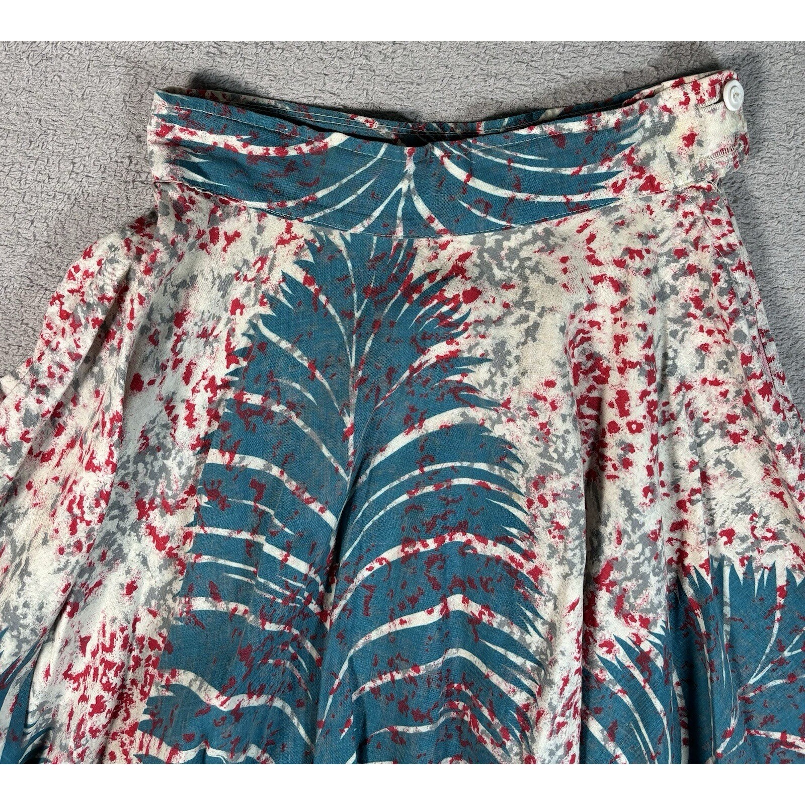 Vintage Cruise Cottons Size XXS-XS Fit N Flare Tropical Palms Beach Vibes Skirt