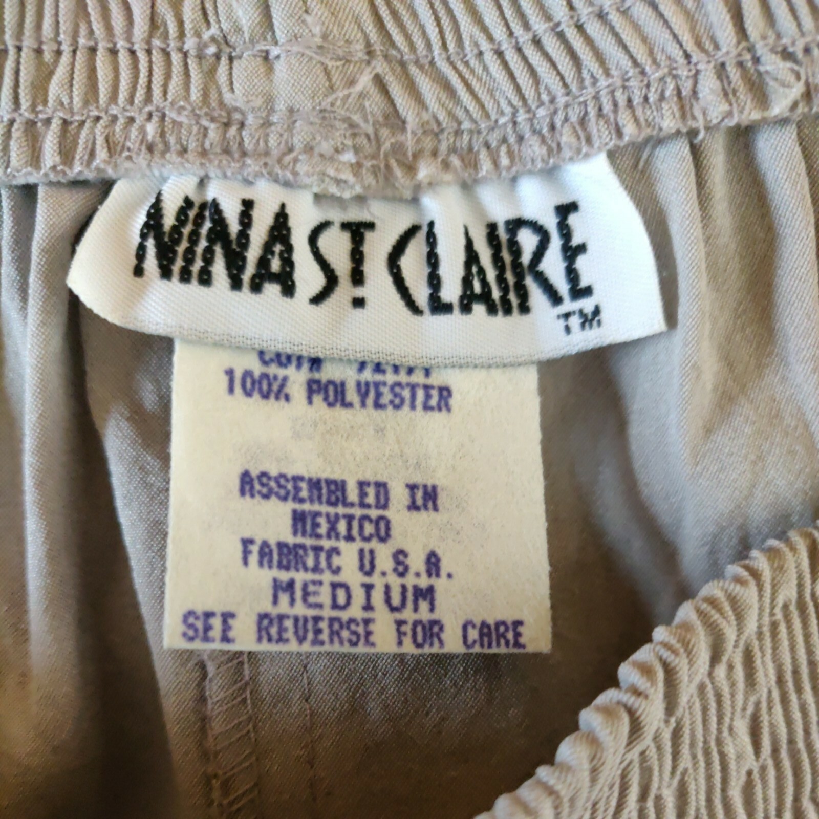 Nina St. Claire vintage women’s M top and pants tan floral stripe (see below)