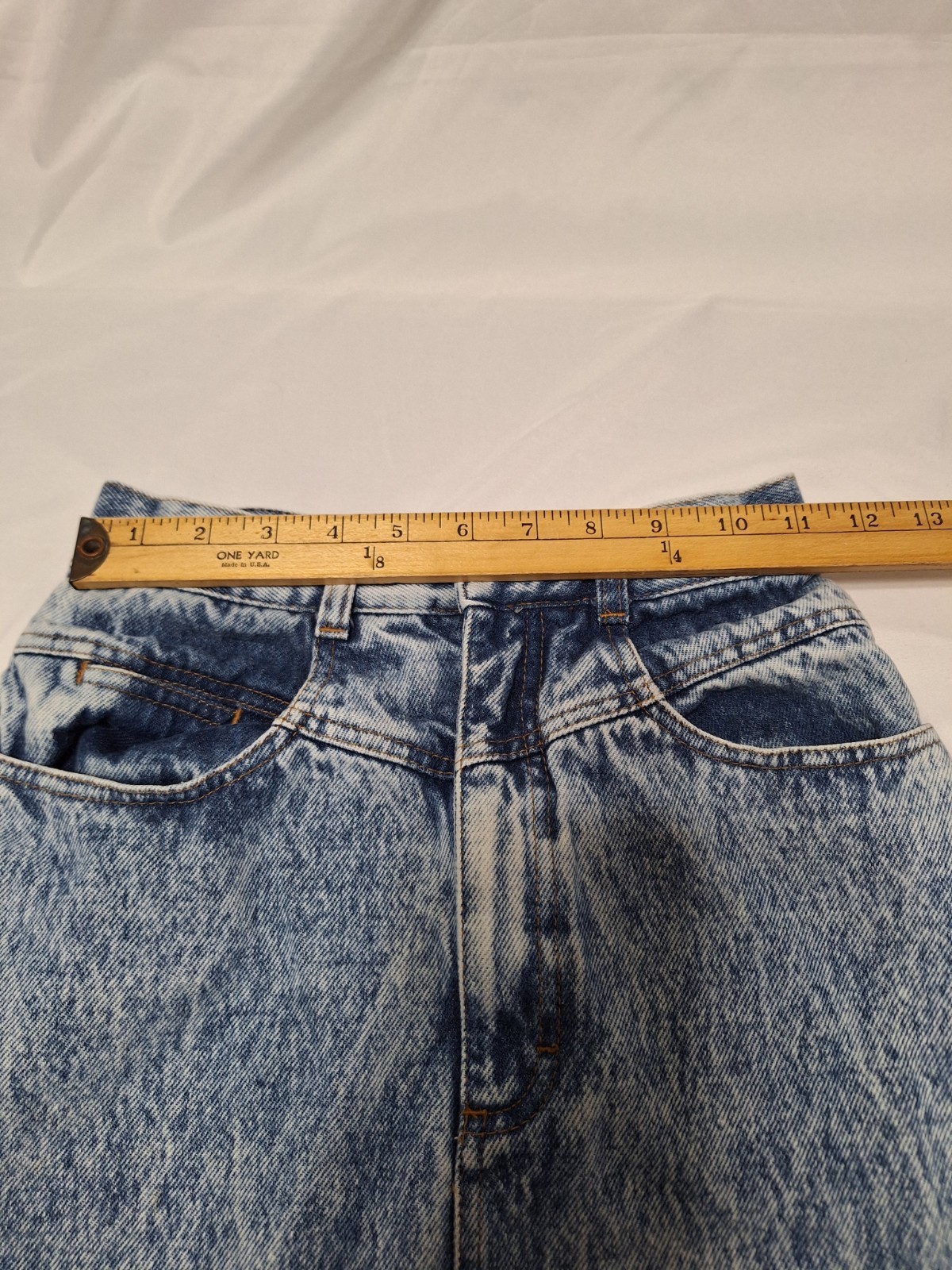 Rio by Stephen Mardon Skirt Sz 3/4 Acid Washed Vintage 80s/90s High Waist