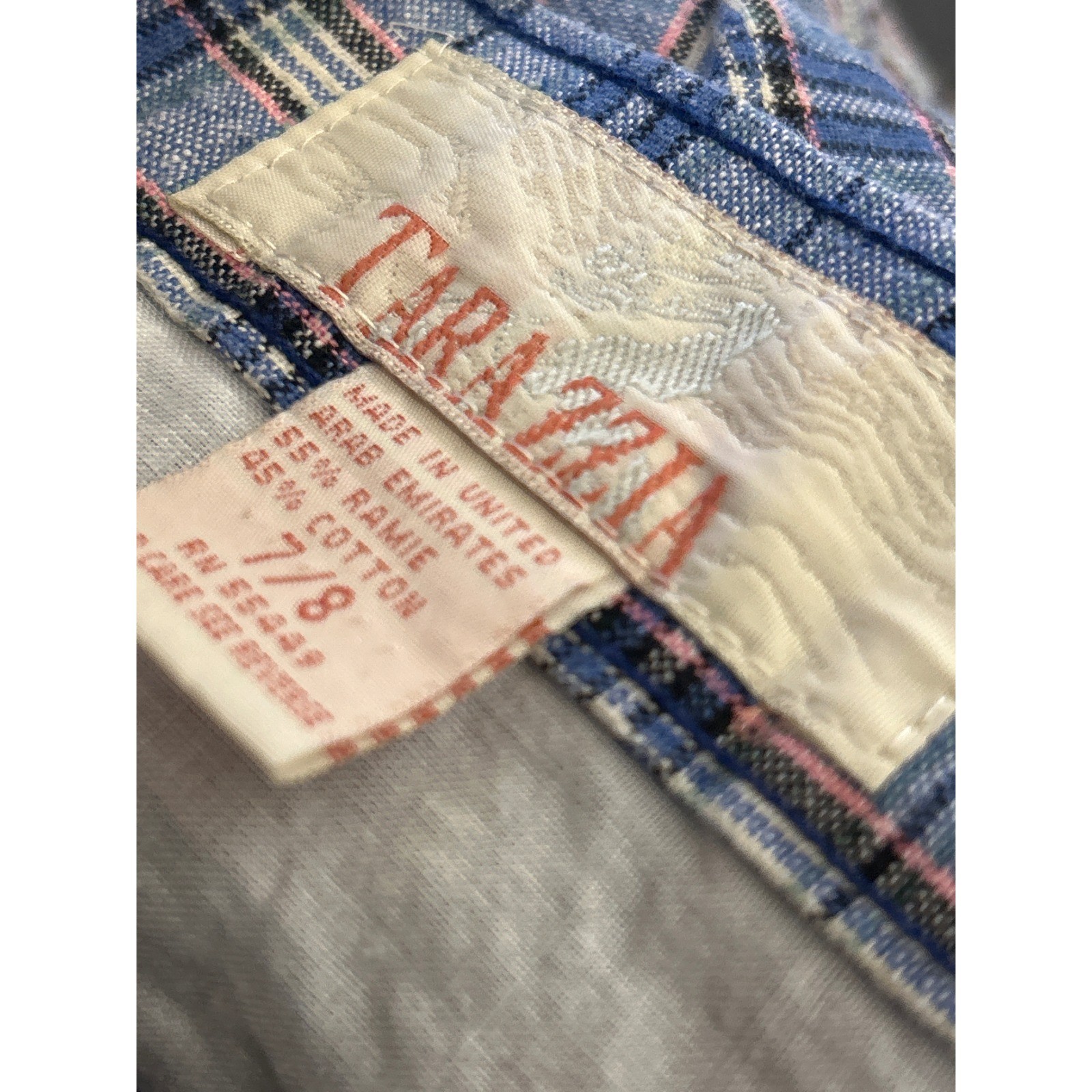 90s Tarazzia Plaid Shorts Grandmacore Coastal Preppy High Waisted Blue White