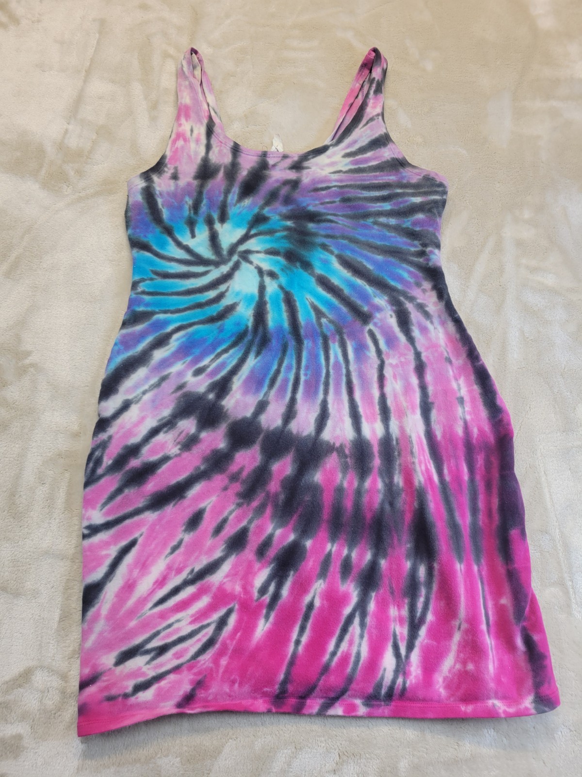 Vintage Tie-Die Spice Of Life Womans Size L Tank Top Made Is Usa 70s 80s 90s