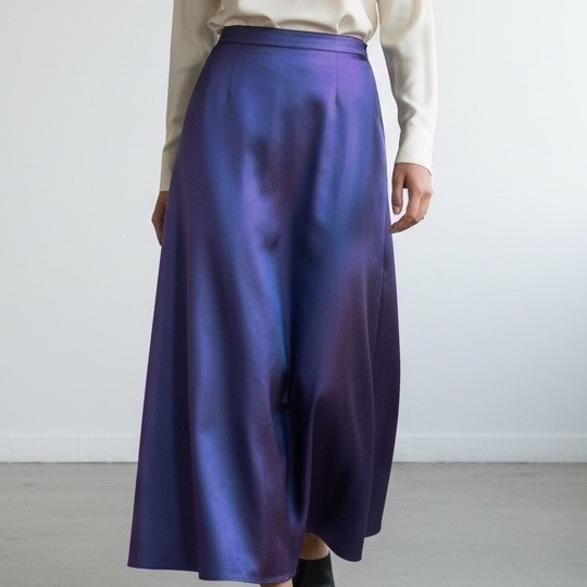 Jessica McClintock Gunne Sax Iridescent Blue Maxi Skirt Millennium 2000 13