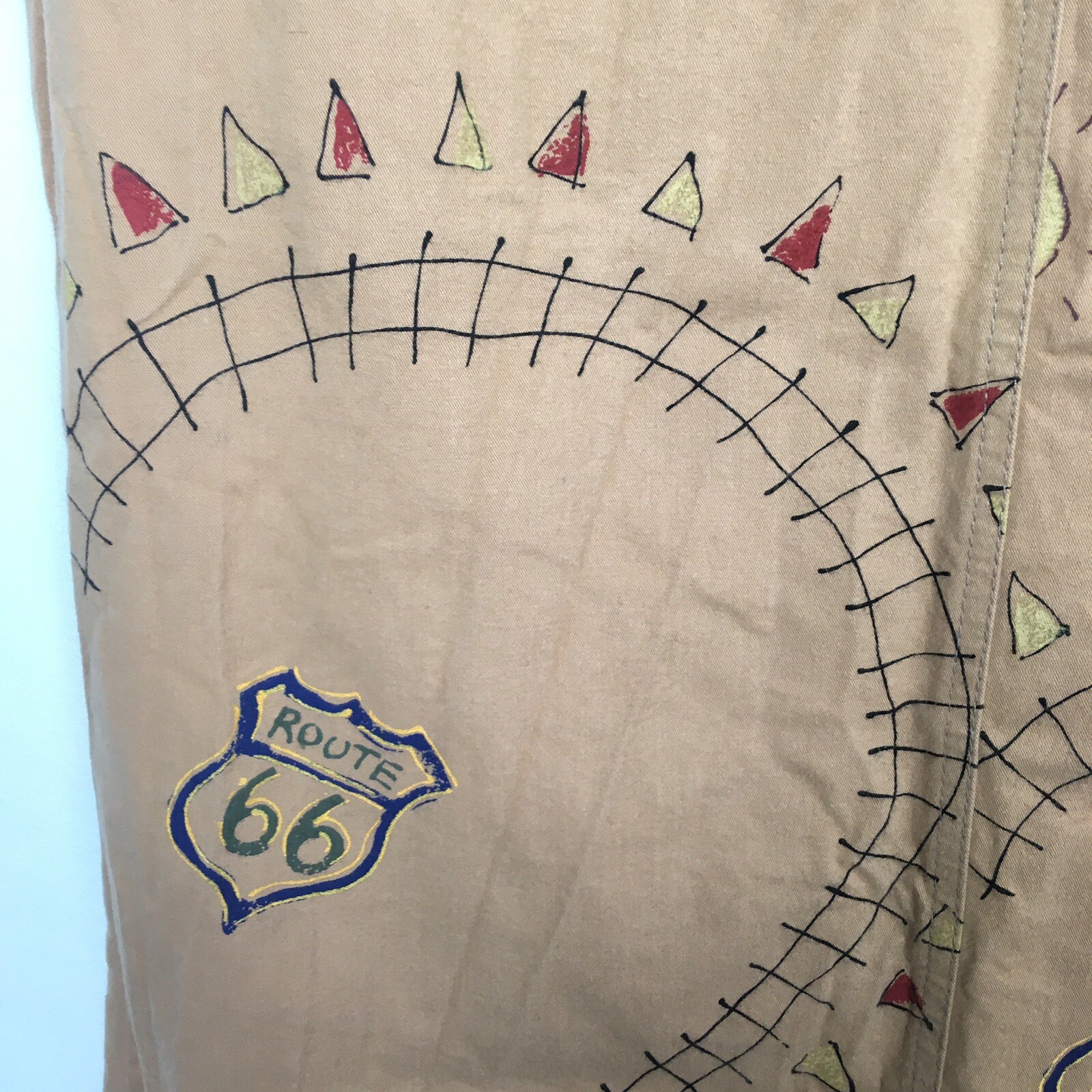 Vintage Womens Copa Cabana Route 66 Brown Skirt Medium Made In USA 90s Boho