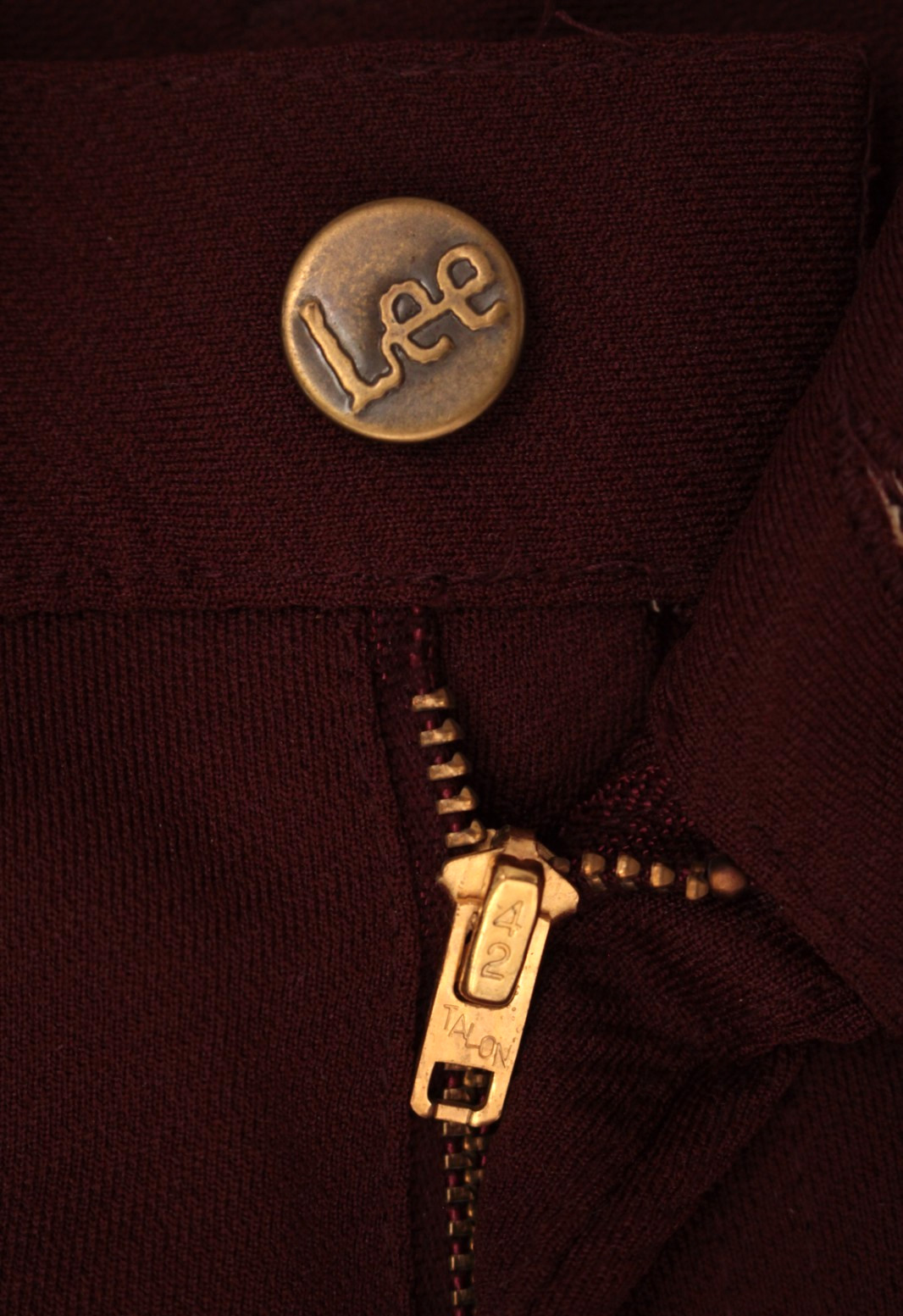 VTG Women’s 70s NOS Dark Burgundy Lady Lee High Waist Pants 30″ 1970s Polyester