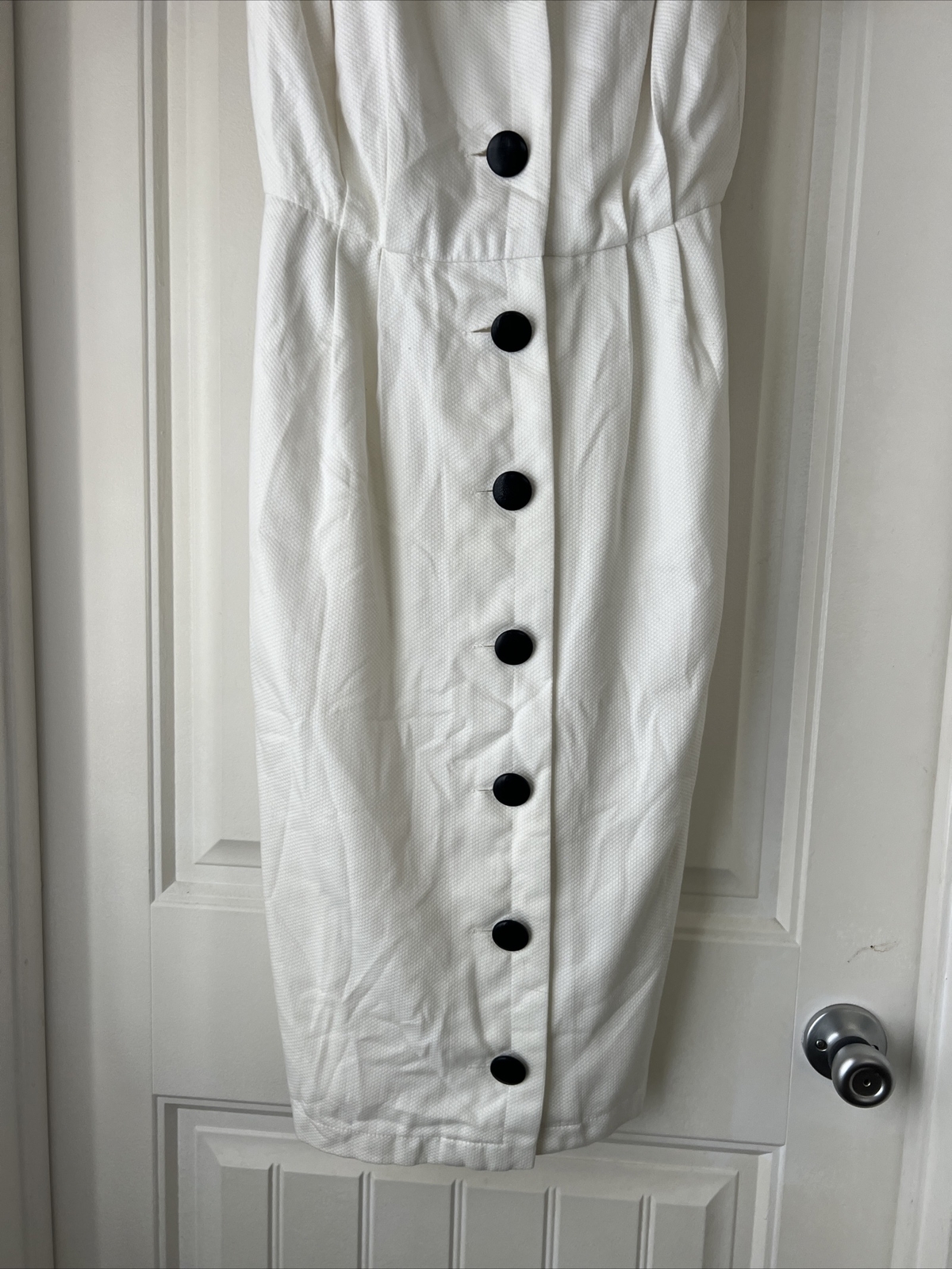 Vtg 80s Anthony Muto For Moroci Cotton Pinup Pencil Dress Old Money Preppy S/M