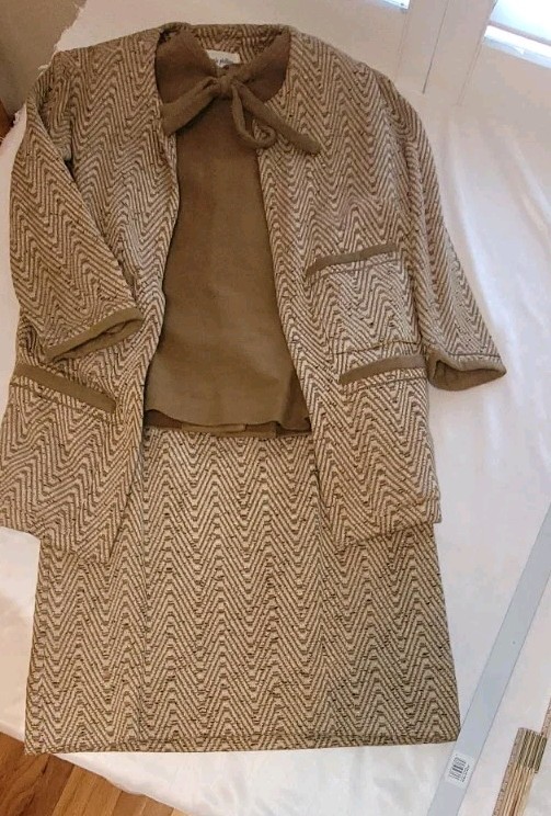 Marie Phillips 3pc 1950s Set~ Jacket W/ Skirt & Top( Button Up Back) Fully Lined