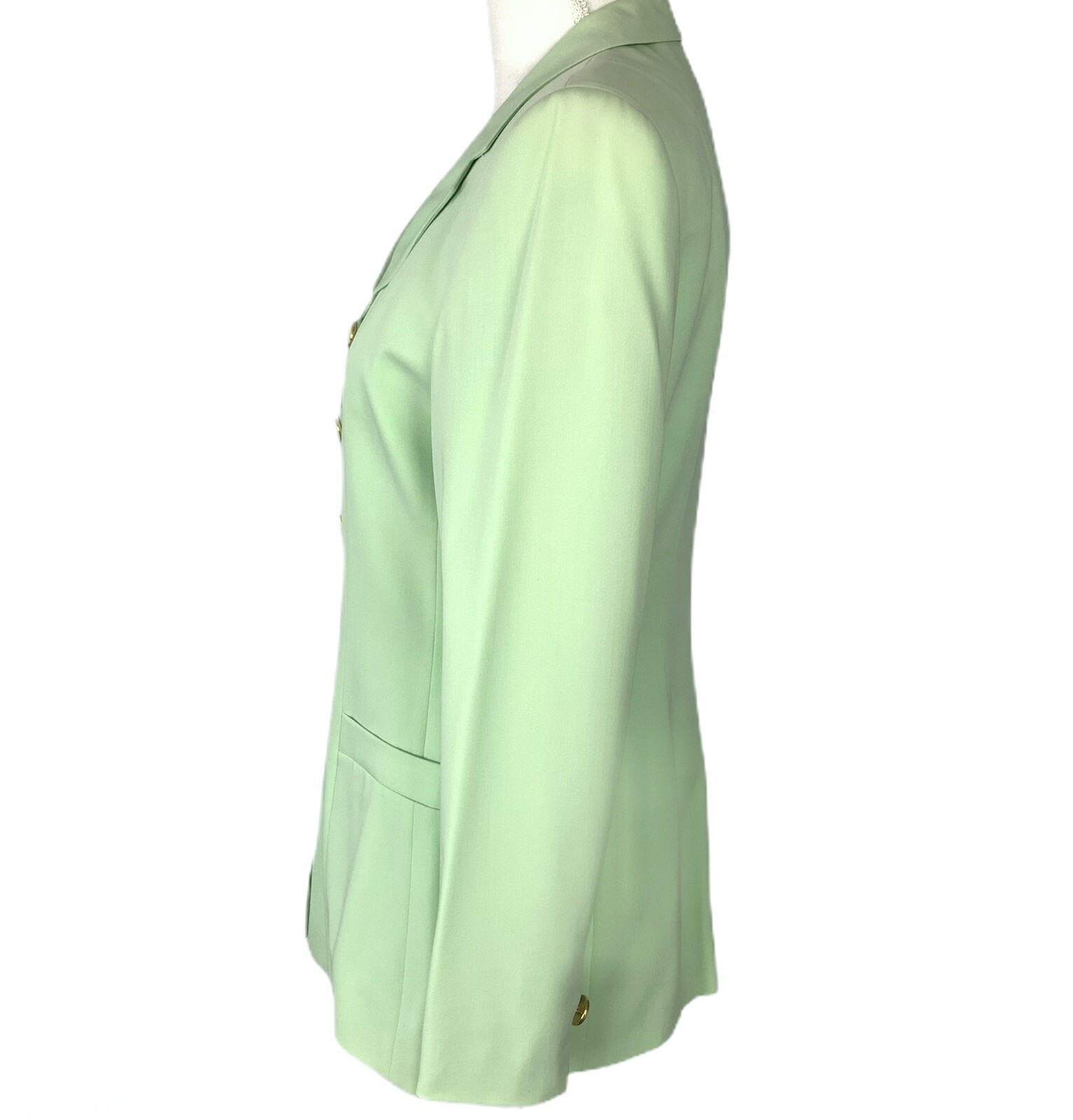 Vintage Escada 80s 1980s Women’s Blazer EU SZ 36 Green Wool Designer Retro