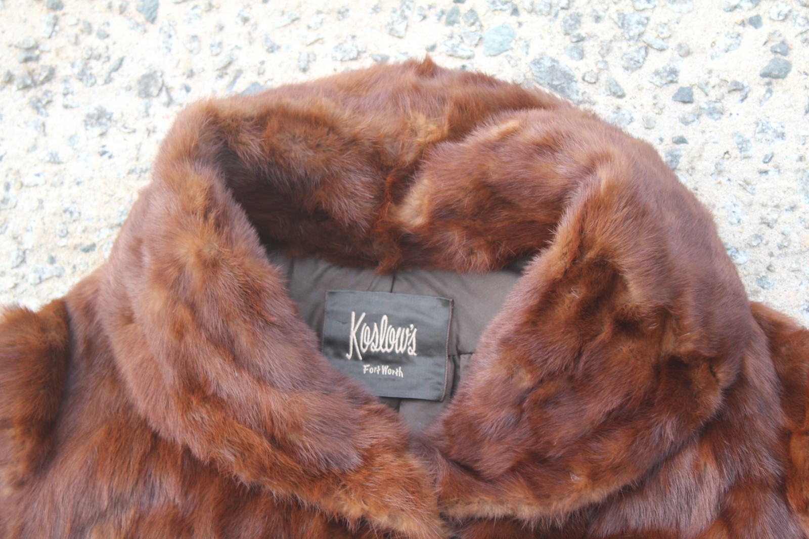 Vintage Koslows Genuine Mahogany Mink Mid Length Fur Coat Forth Worth S/M? LOOK