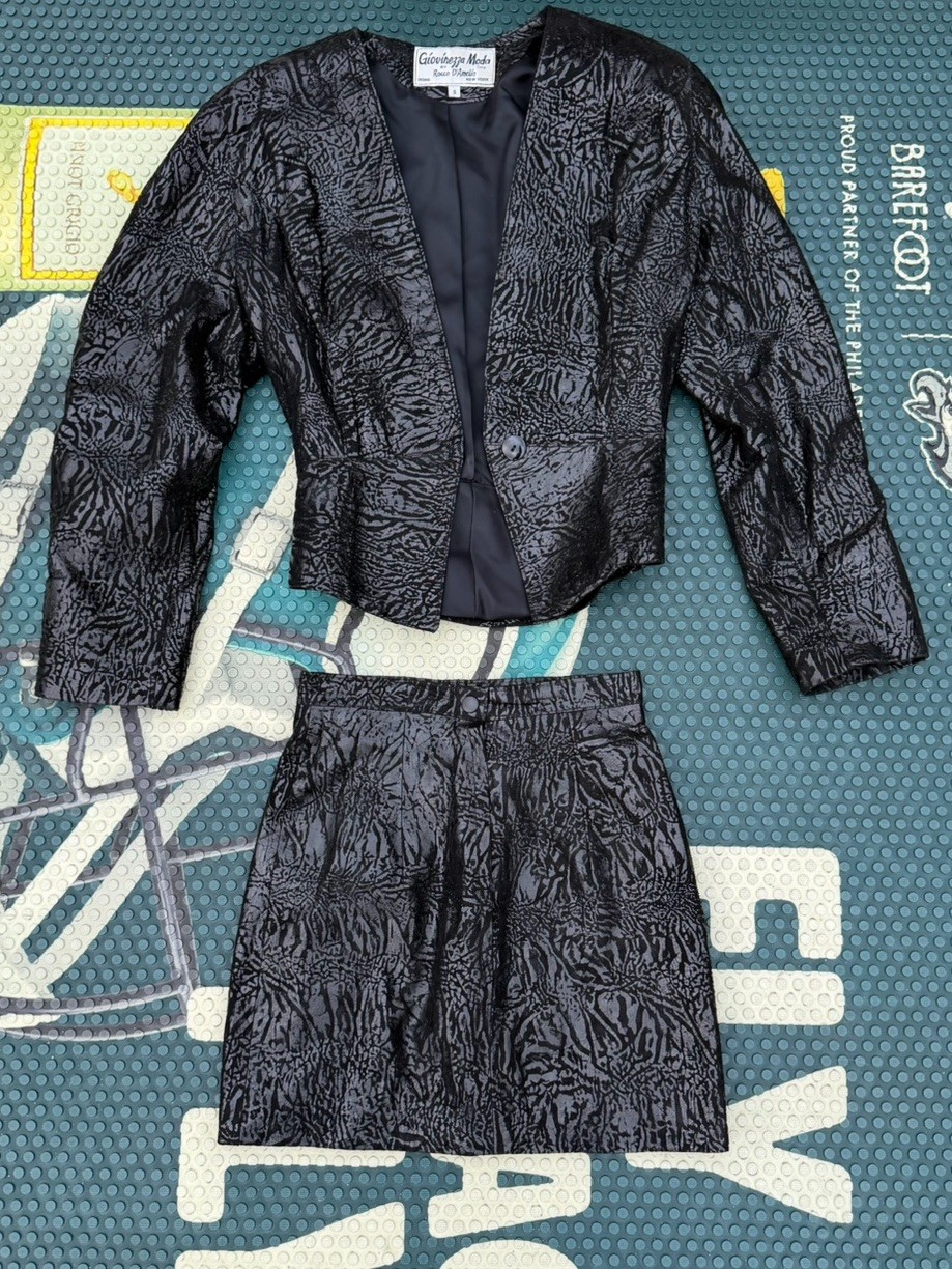 Vintage 80s Giovinezza Moda Rocco D’Amelio 3 Piece Set Jacket Skirt Size Small