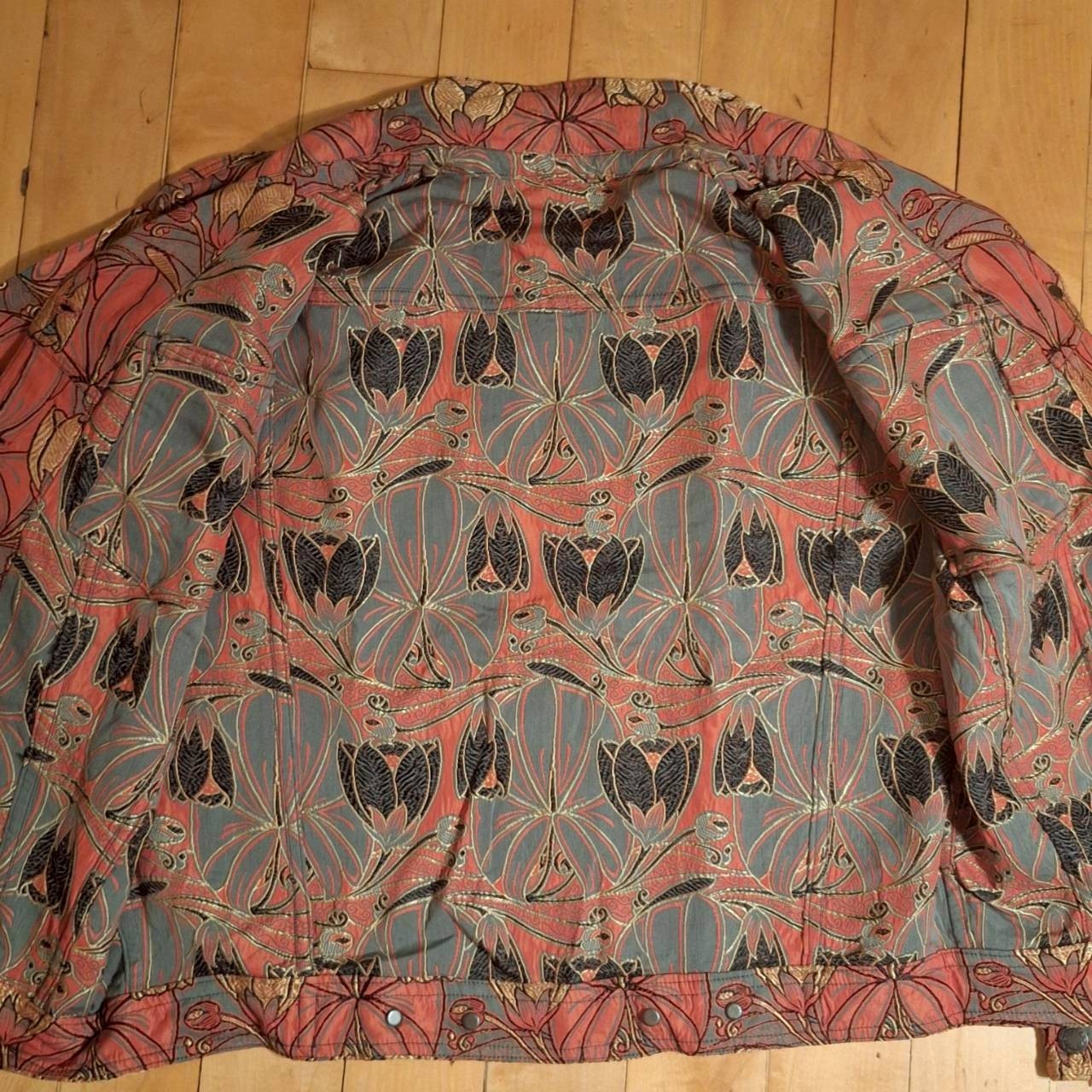 Vintage 80s/90s Jacquard Brocade Jacket Art Nouveau – Showroom Single, New