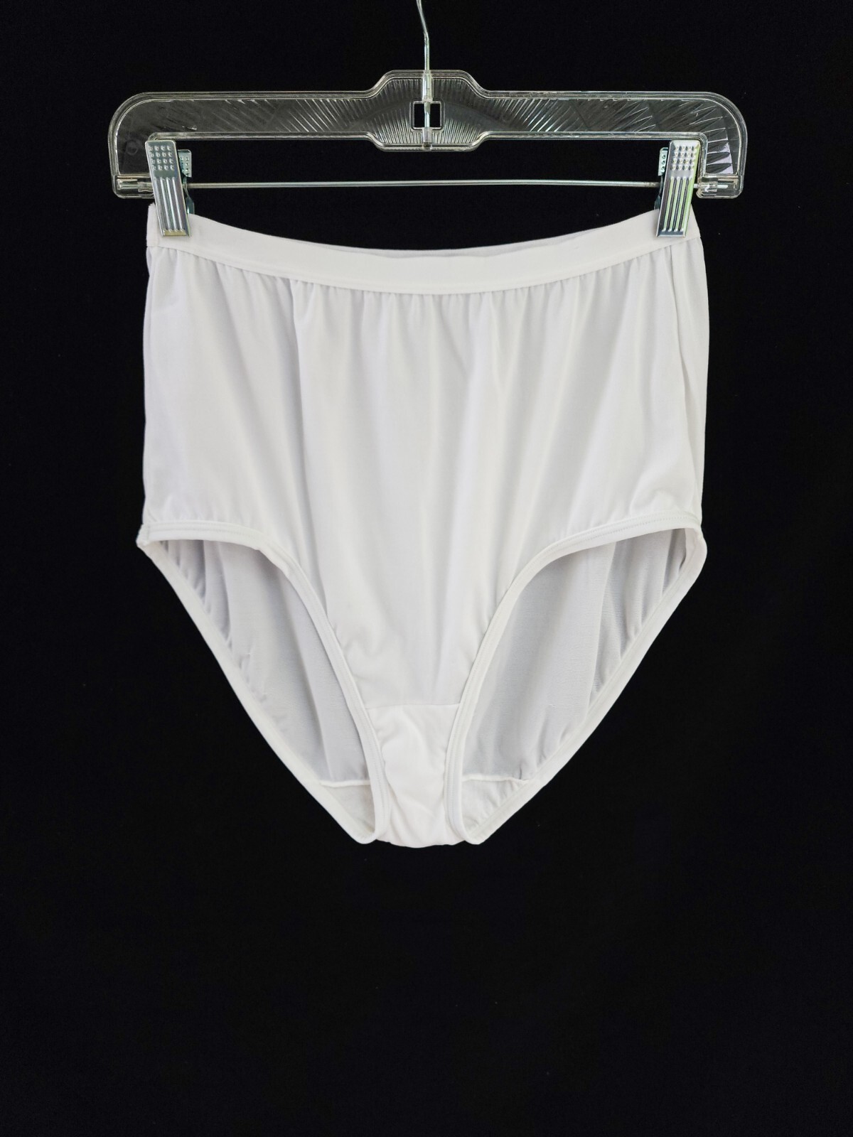 Warner’s Panty Sz 10 Not So Innocent Nudes White Vtg Hi-Waist 55129 Soft Stretch