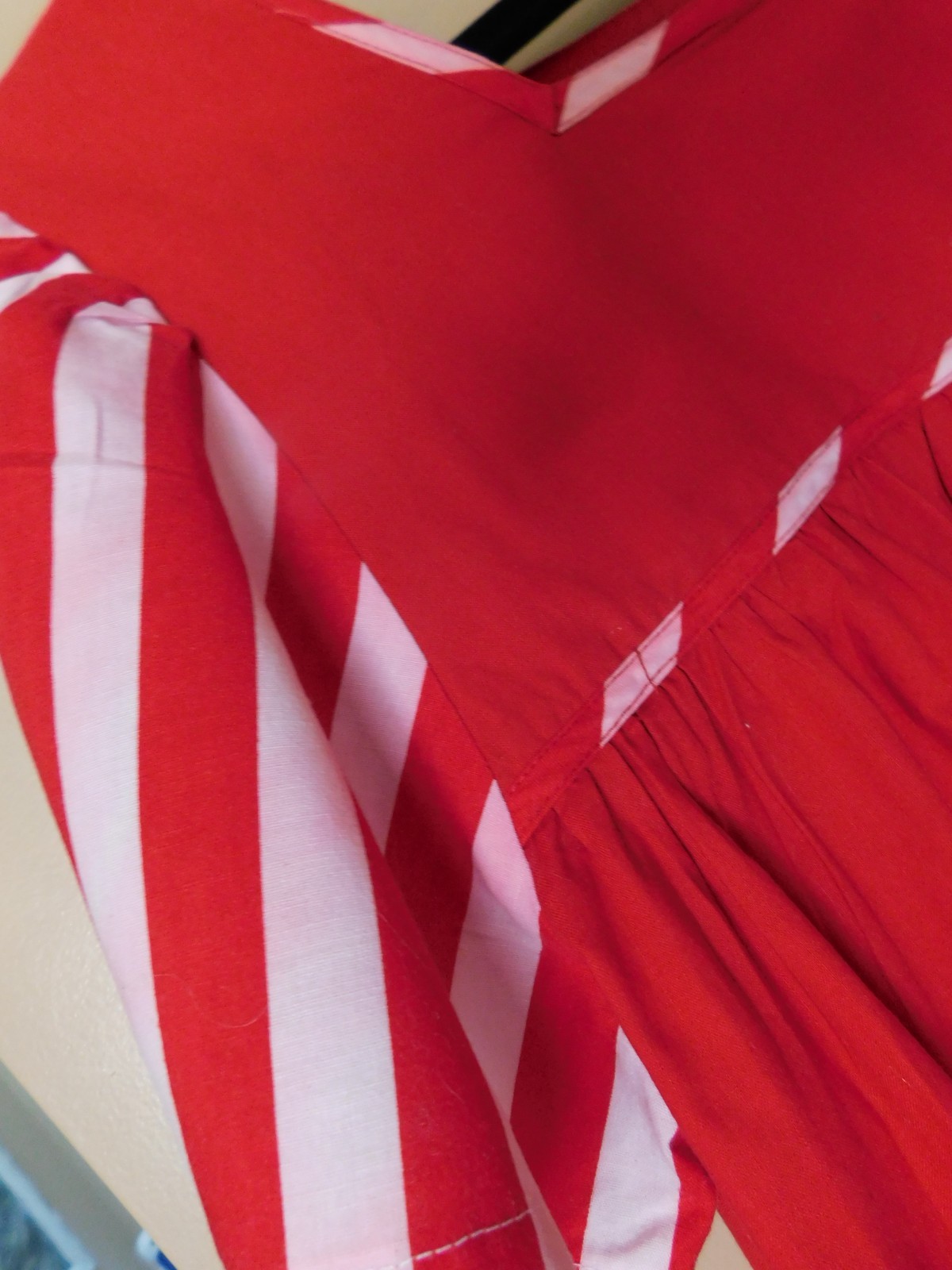 Vintage Women’ Dress Sea Wind Mumu 1980’s Beach Mumu Red White Blue Beach Dress