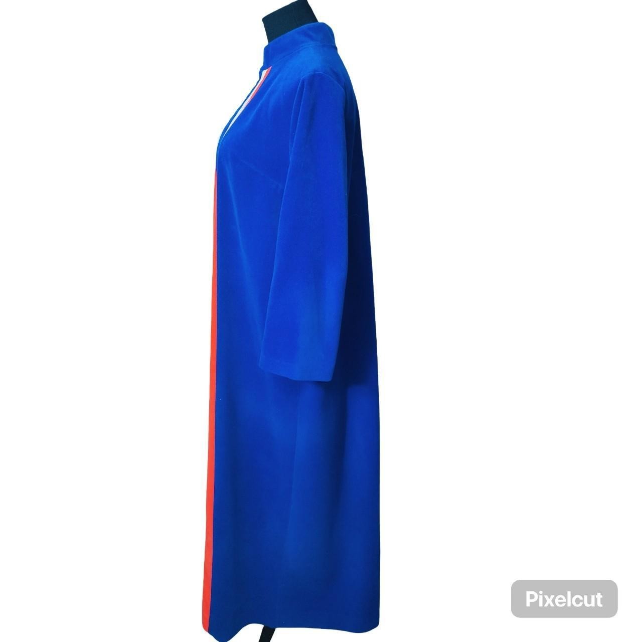 Vtg JcPenny’s Women’s Patriotic Velour Zip Front Maxi Robe Size 18