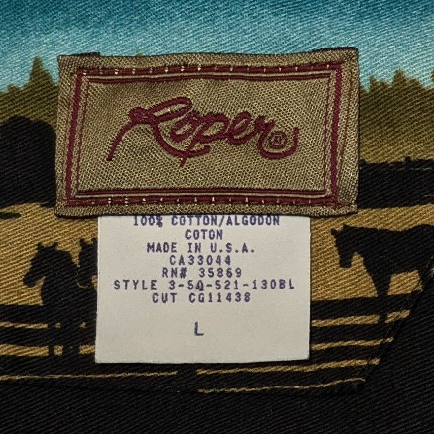 Vintage 90s Womens Roper Western Shirt Large Colorful Rockabilly Cowgirl Rodeo