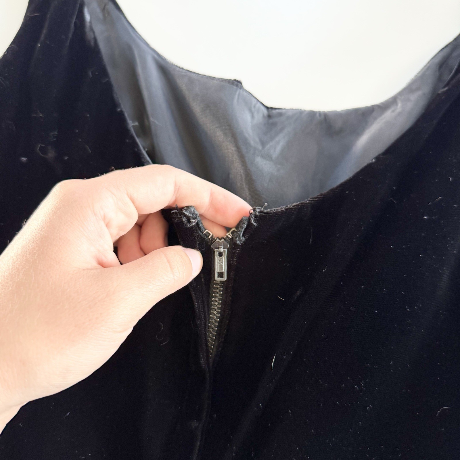 Vintage Union Made Darling Black Midi Dress Size 00 EST 1950s Antique Frock