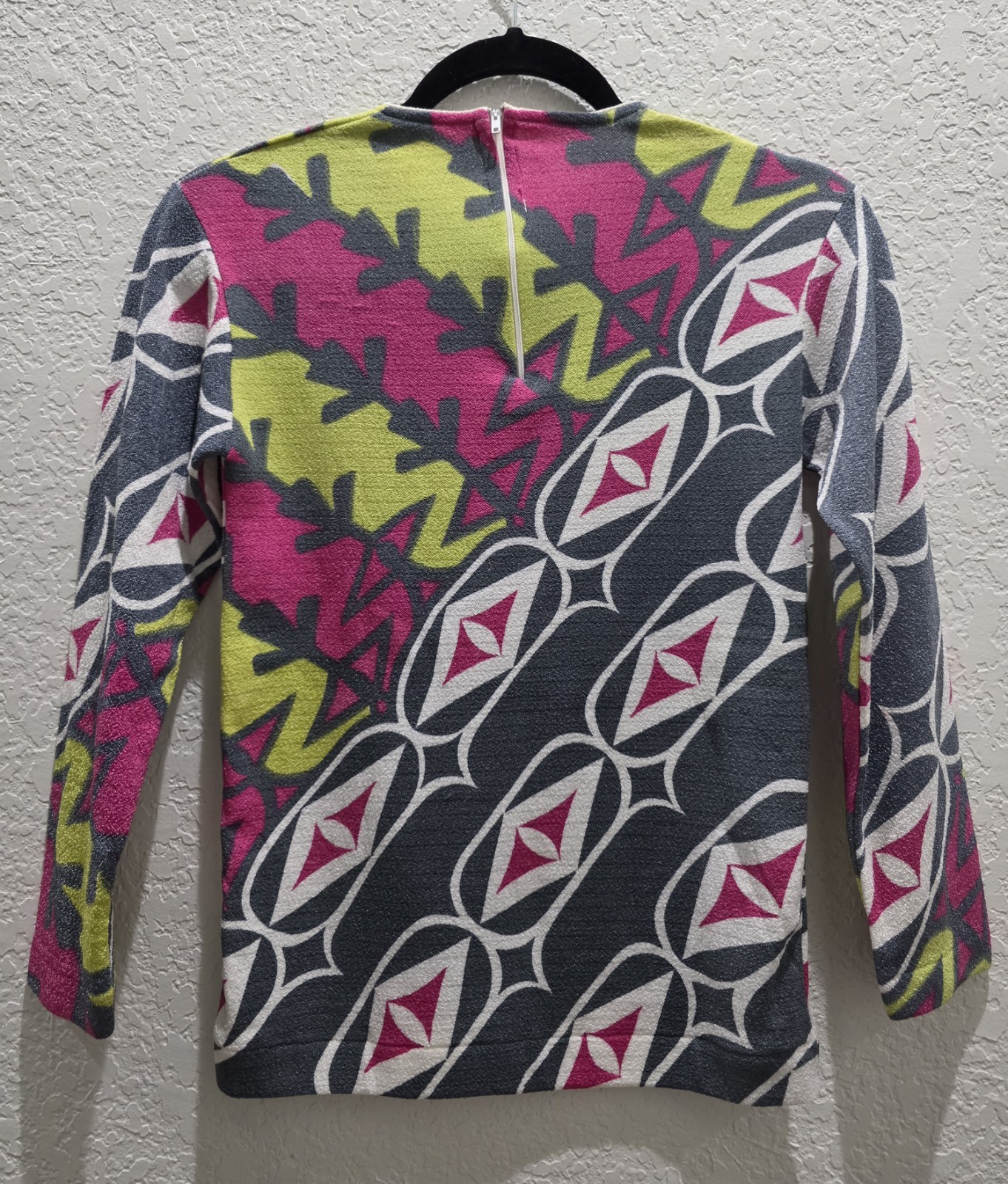 Vintage 1960’s Deadstock Helen Sue Psychedelic Print Top Women’s Size S Artsy