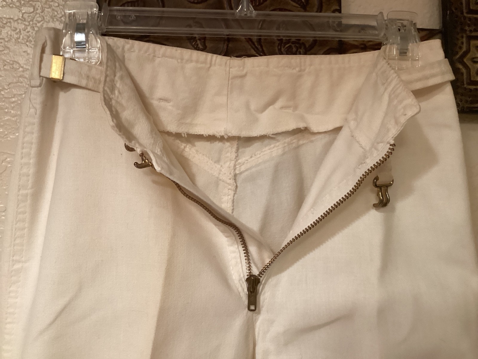 Vtg 70’s Rag City Blues Los Angeles Flare Jeans Zipper Front Belt 29”Wx32”L Sz.8