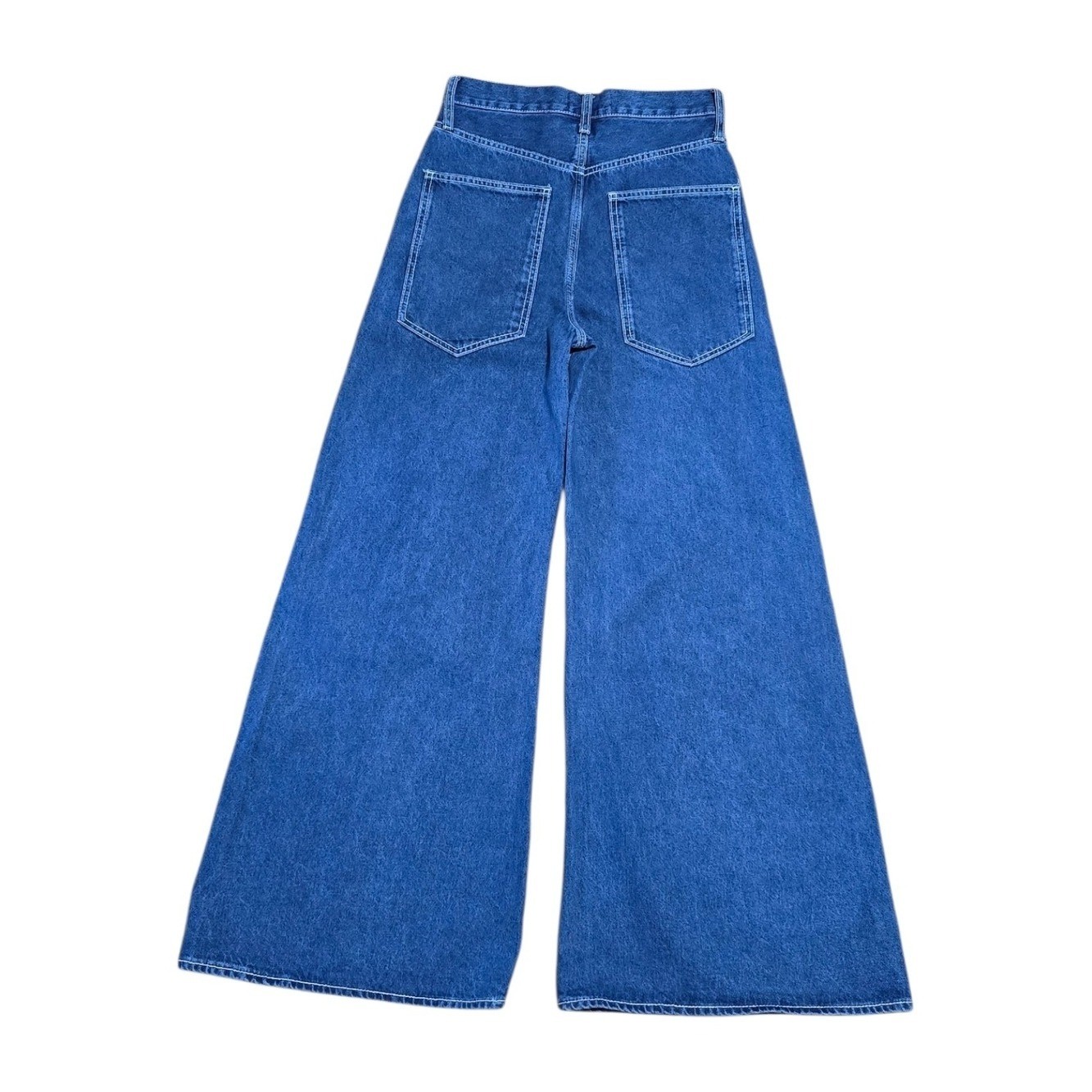 Zara Jeans Women Size 6 Dark Blue Wash Premium The Vintage High-Rise Flare Jeans