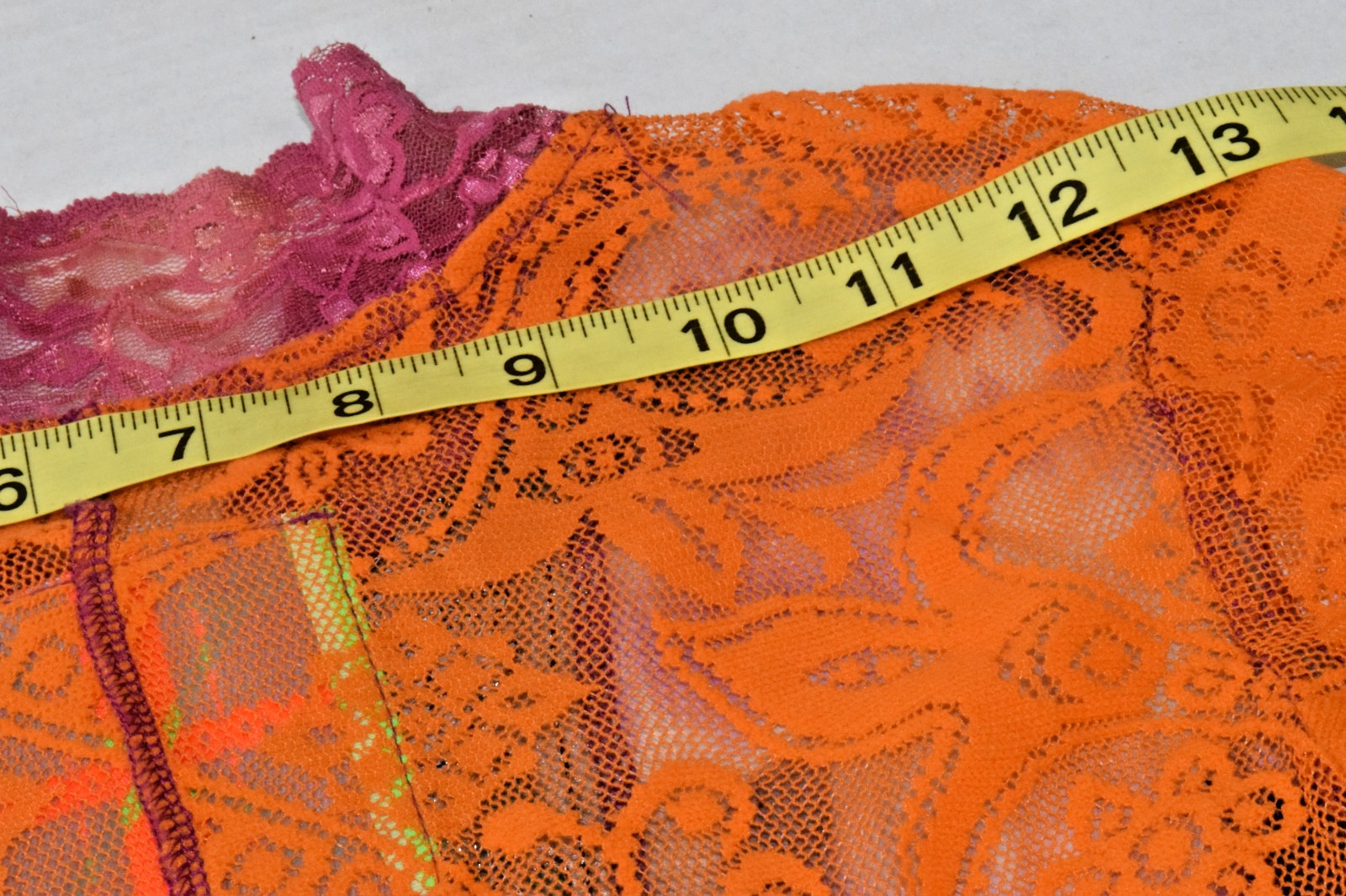 Vintage Top WooXooM Paris Size S Y2K Colorful Sheer Lace Patchwork Zip Front