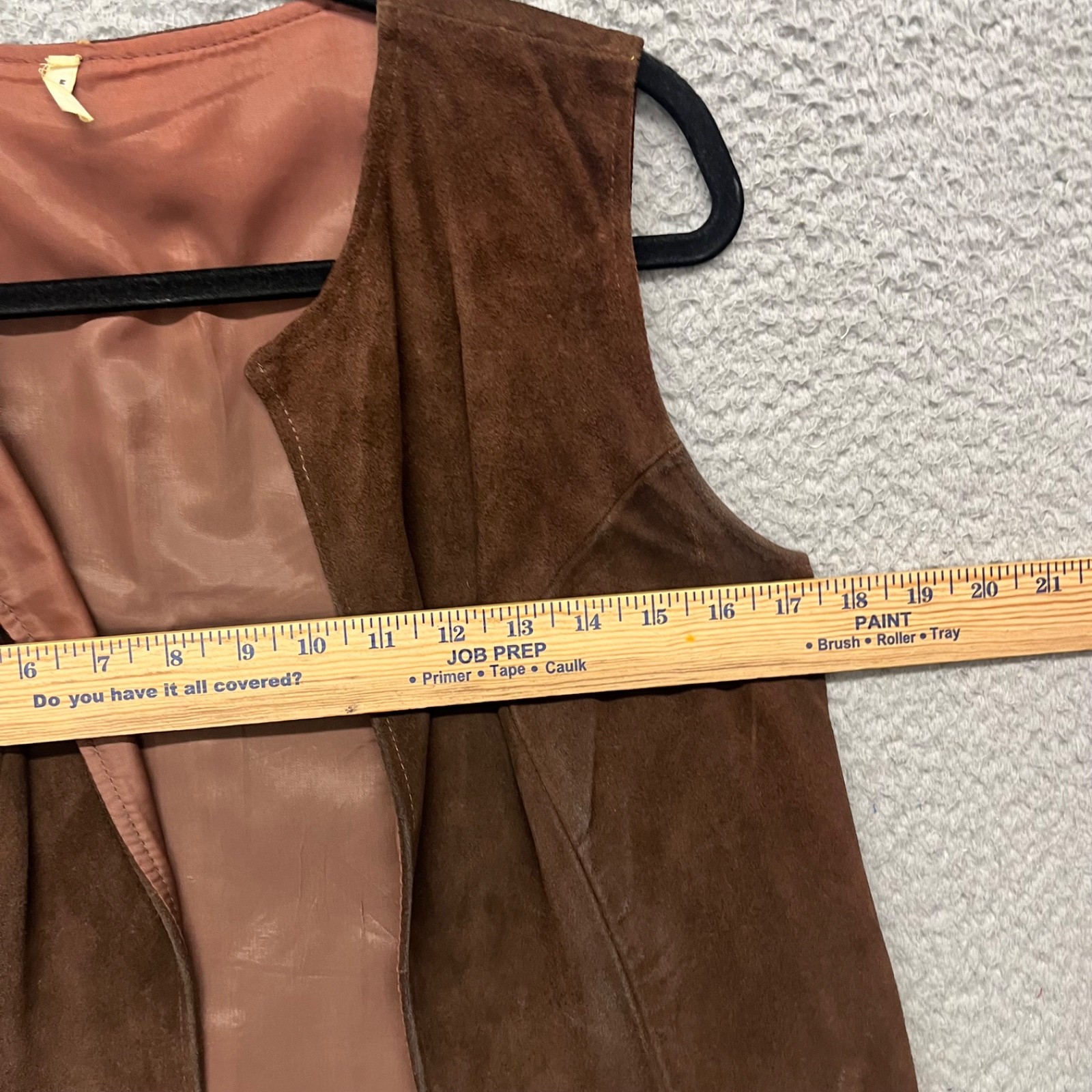 Vintage Suede Vest Womens S Brown Leather Western Rodeo Cowgirl Retro Mexico