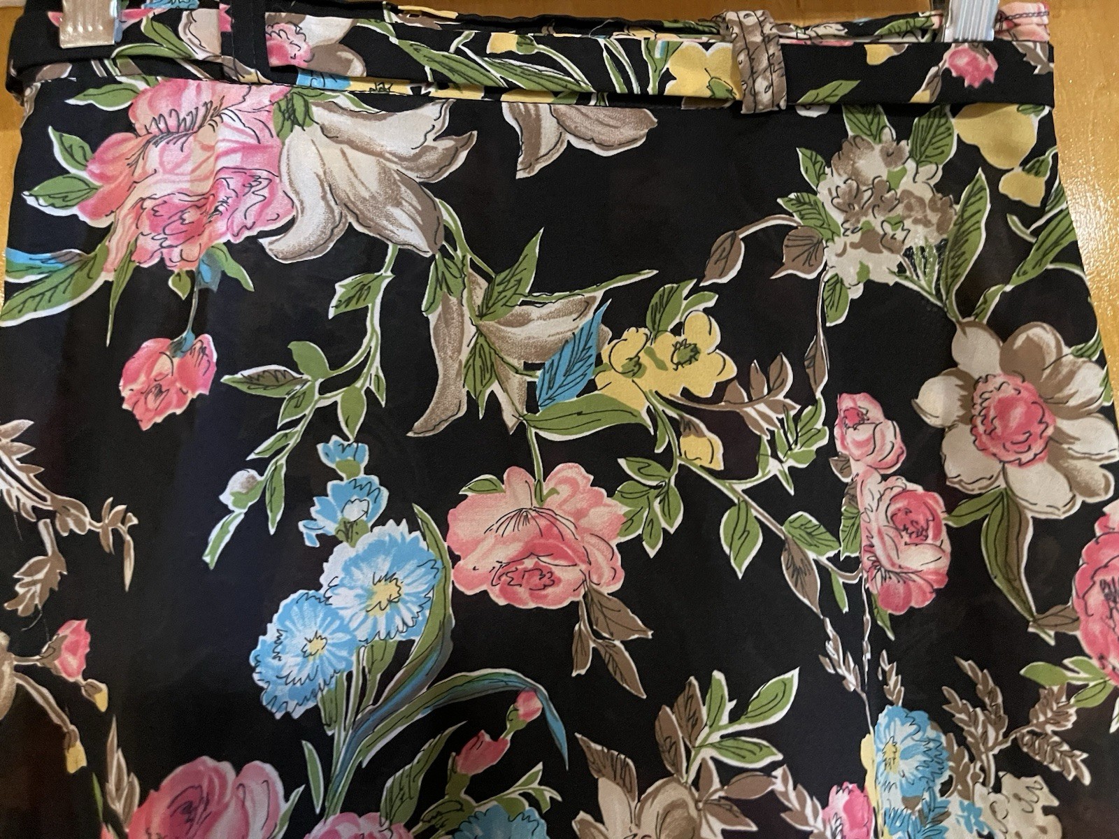 Vintage TERE TEREBA FOR MALIBU MEDIA CALIFORNIA ALine Floral Skirt, 7/8