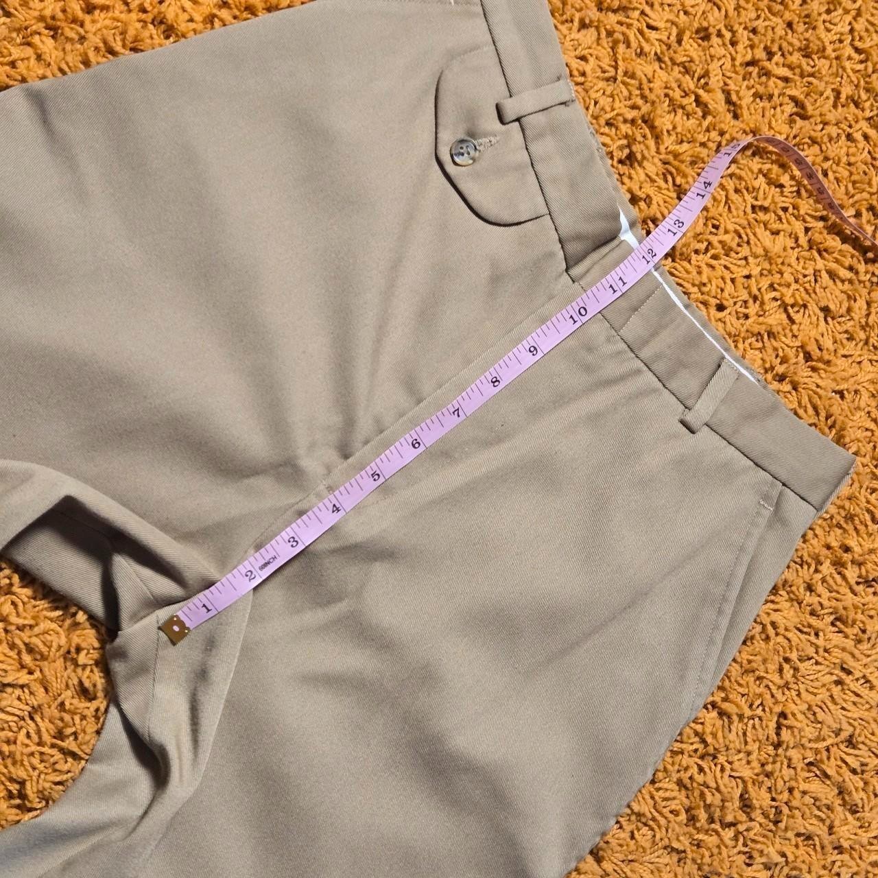 Land’s End vintage 70s 80s tan khaki high rise wide leg trousers 26″x29″