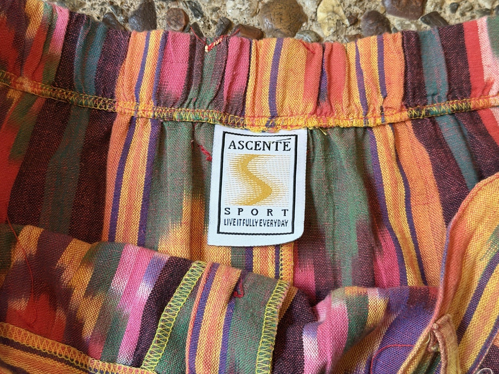 Vintage Ascente Sport Medium Aztec Indian Southwest Midi Boho Skirt USA Made
