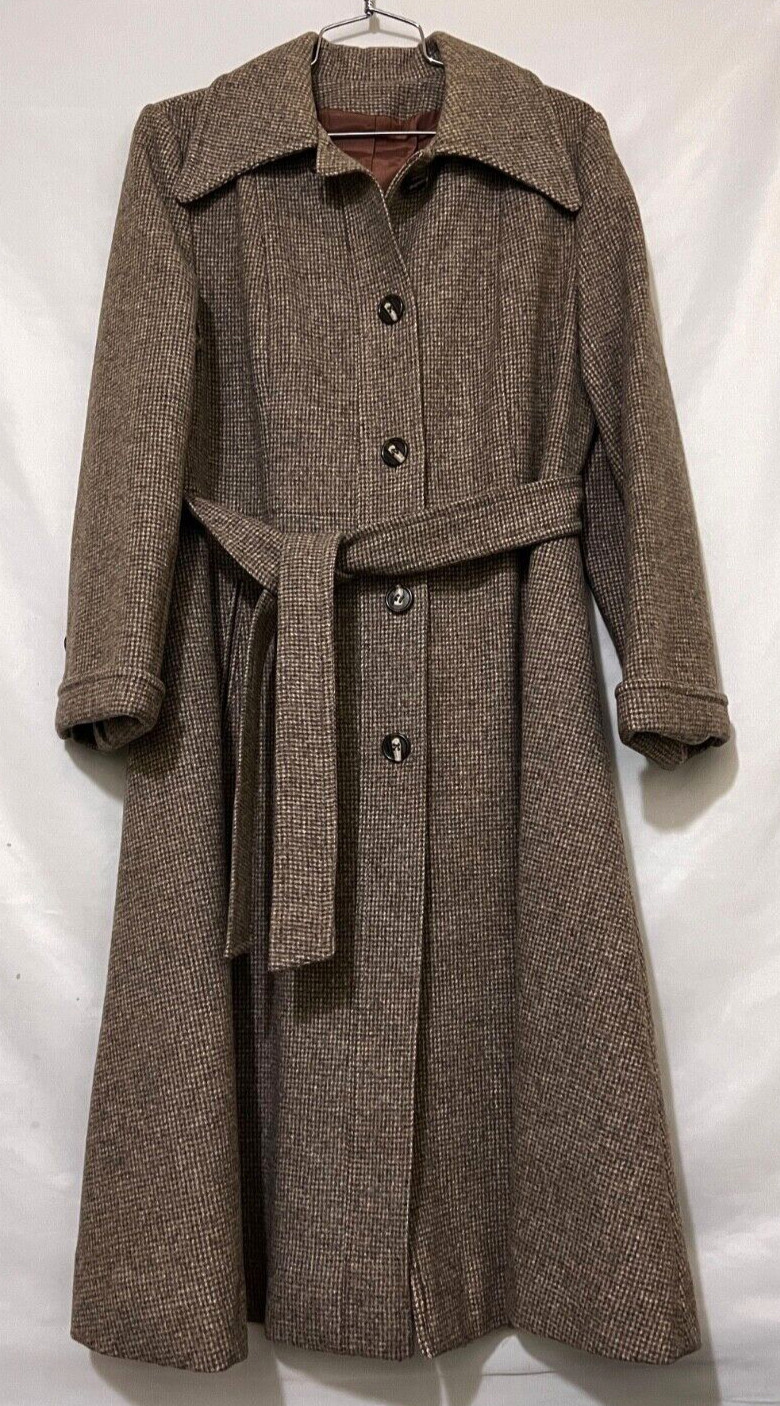 International Ladies Garment Workers Union Womens S Tweed Check Peacoat ILGWU