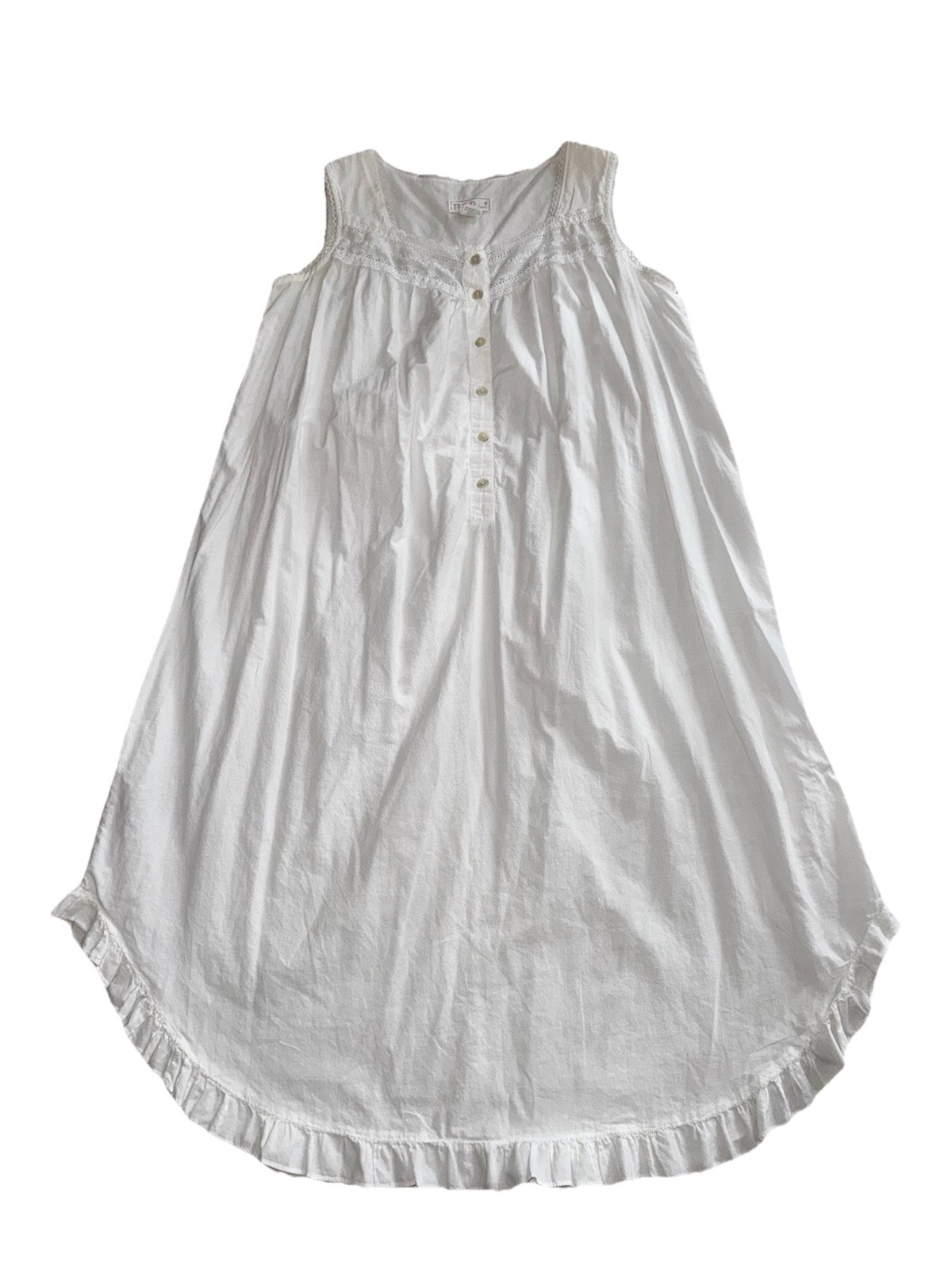 VTG Belle Pointe Nightgown Cottagecore White Day / House Dress Embroidered
