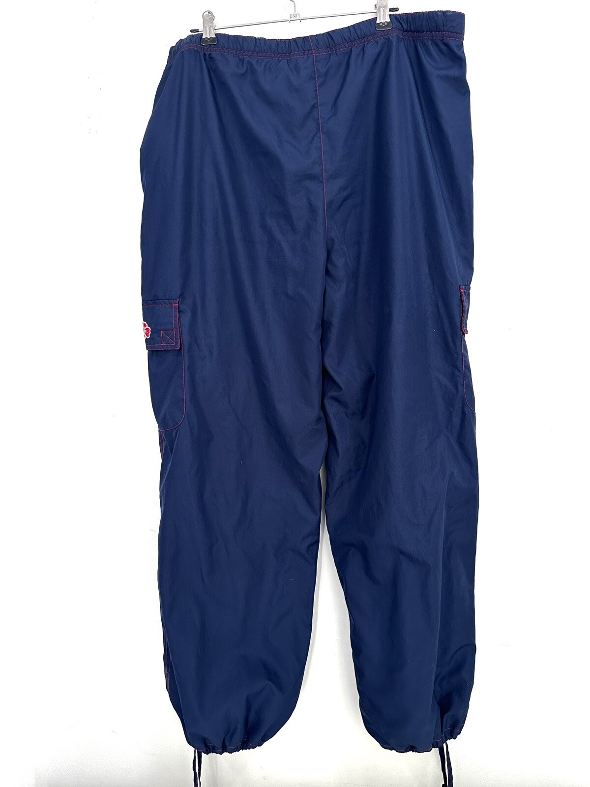 Vtg 90s Catalina Women’s L 12-14 Nylon Track Pants Wind Breaker Suit Blue Y2K