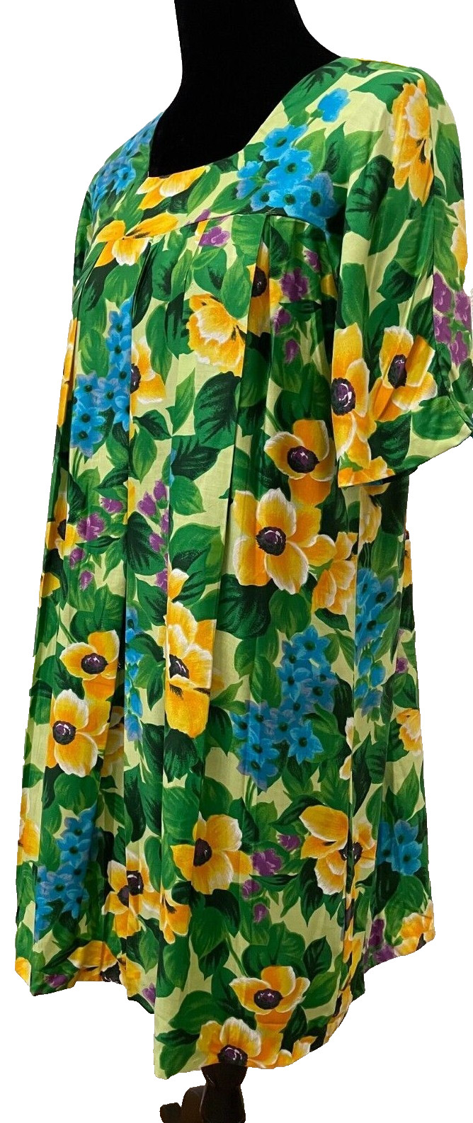 Vintage Sears Cottage Core Pleated House Dress Small Multicolor Floral Cotton