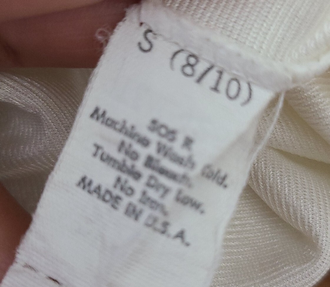 Sears slip dress Womens S (8/10) Ivory Full Nylon Silky Lingerie Sexy